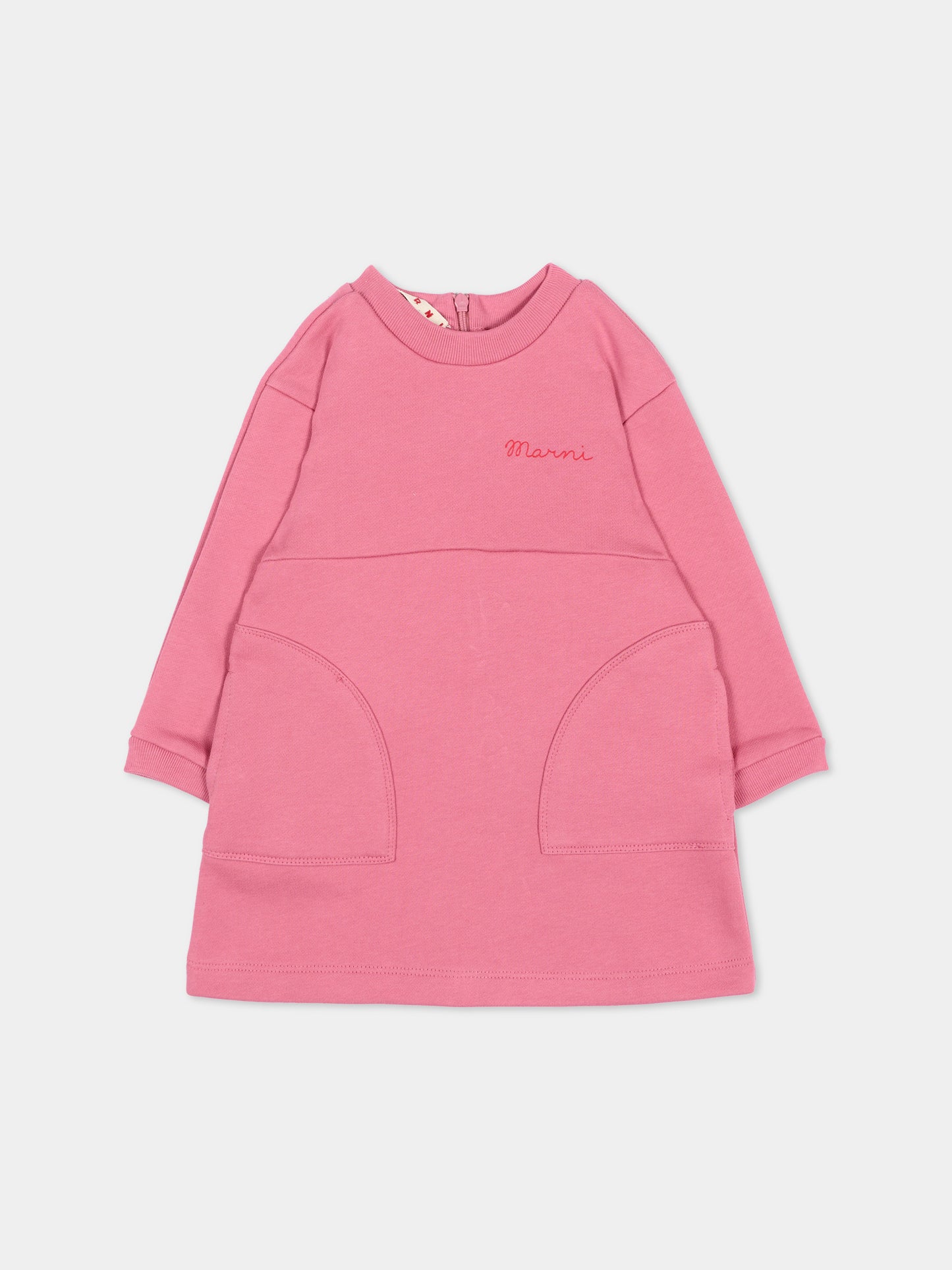 Vestito rosa per neonata con logo,Marni Kids,M01835 M00YN 0M352