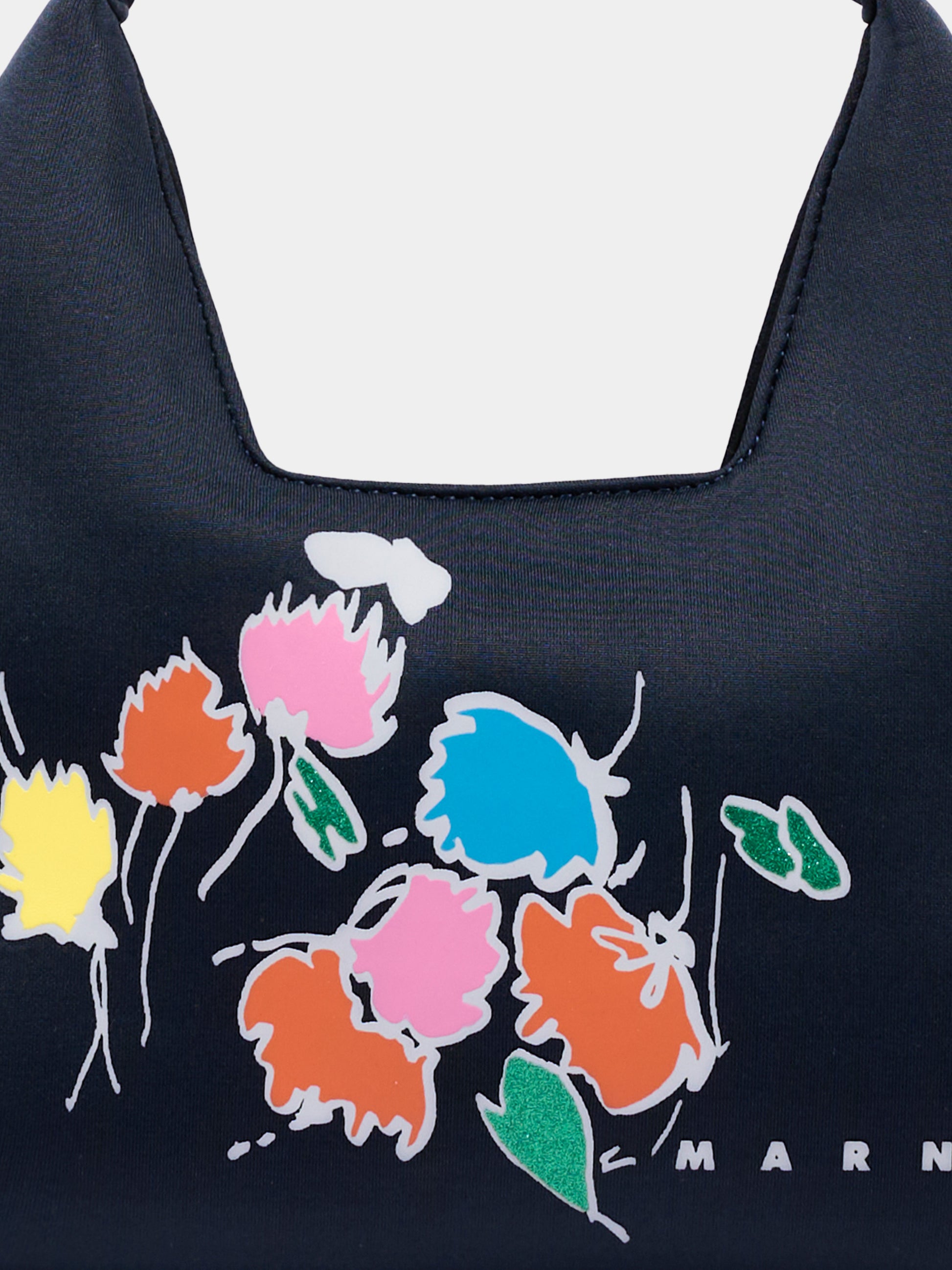 Borsa blu per bambina con fiori,Marni Kids,M01837 M00XH 0M862