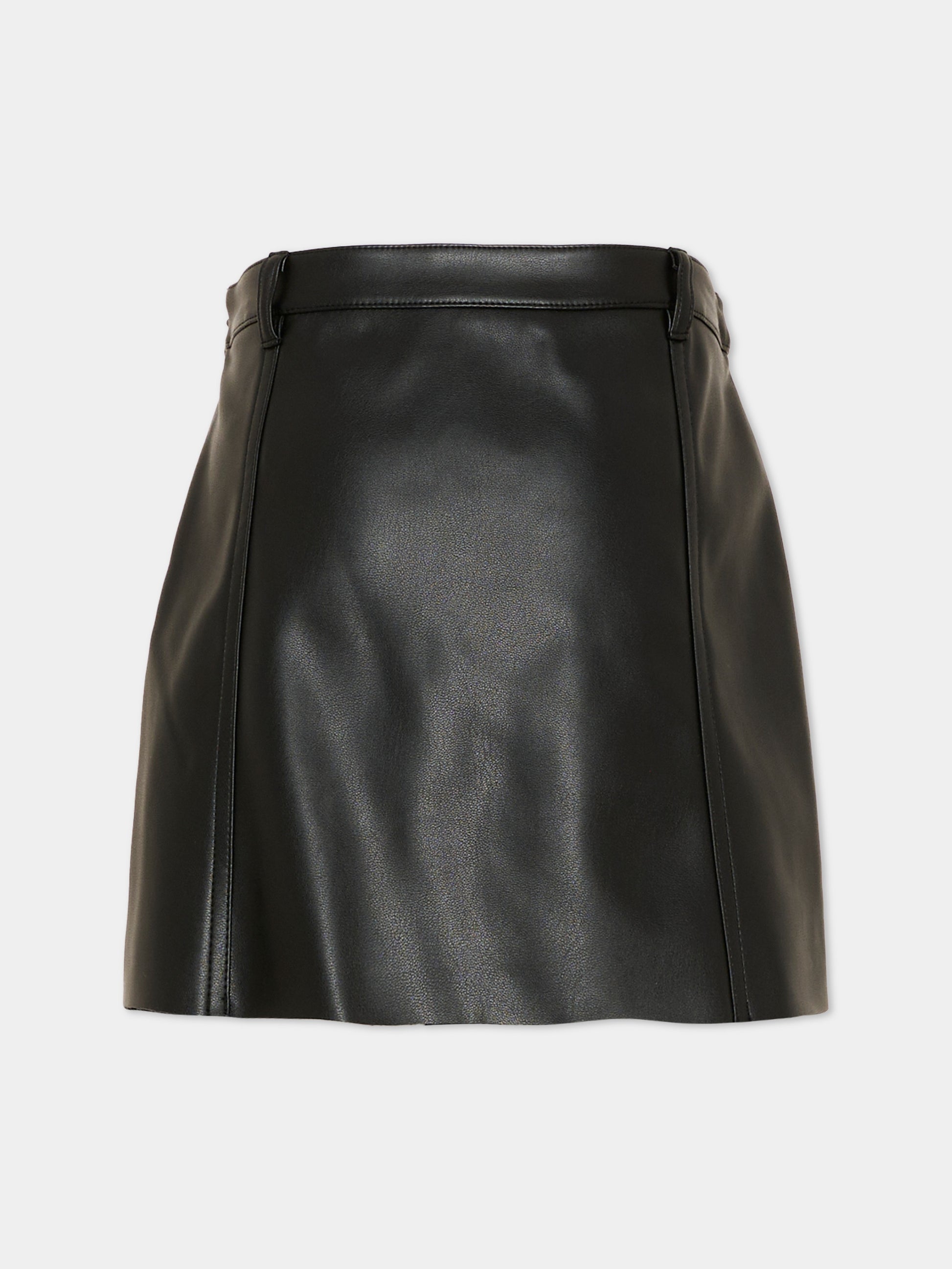 Gonna in similpelle nera per bambina con logo,Marni Kids,M01860 M00W2 0M900