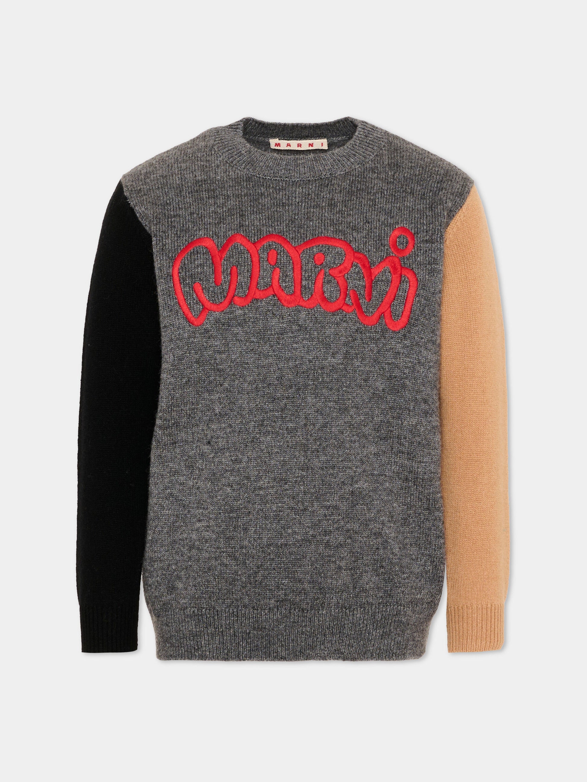 Maglione multicolor per bambino con logo,Marni Kids,M01871 M00Y5 0M901