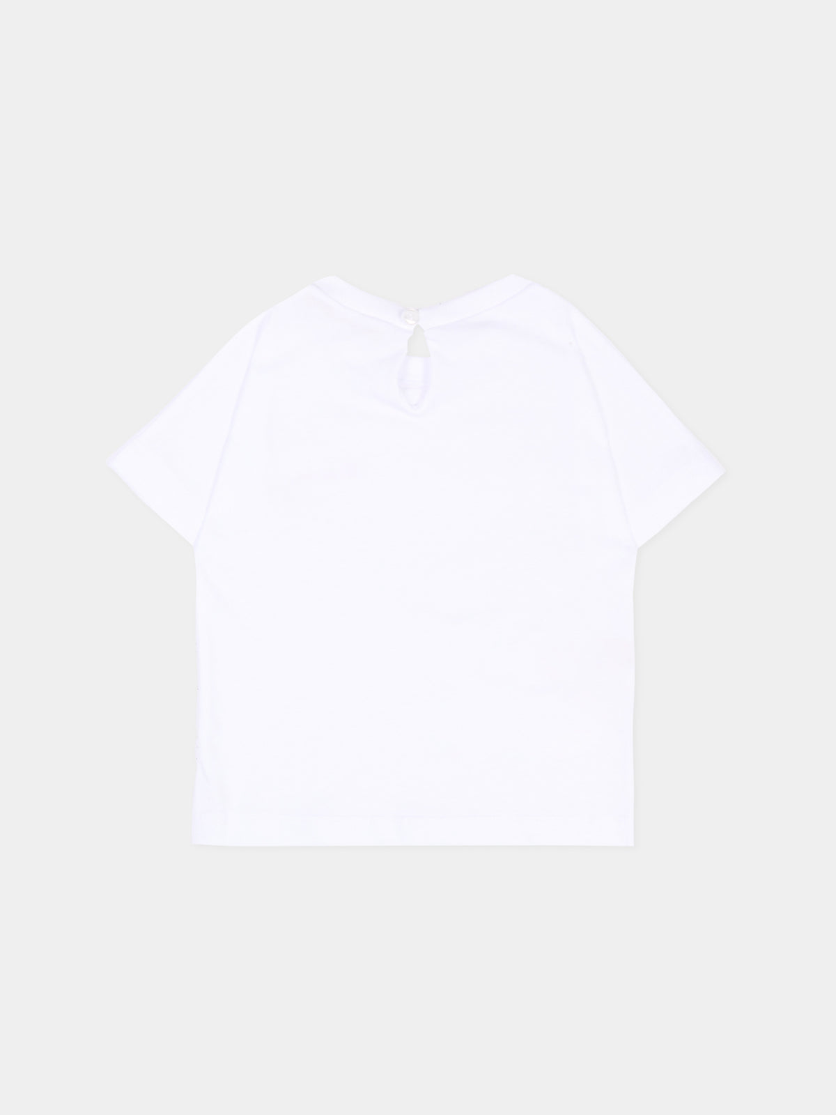 T-Shirt bianca per neonata con logo,Marni Kids,M01898 M00YP 0M100