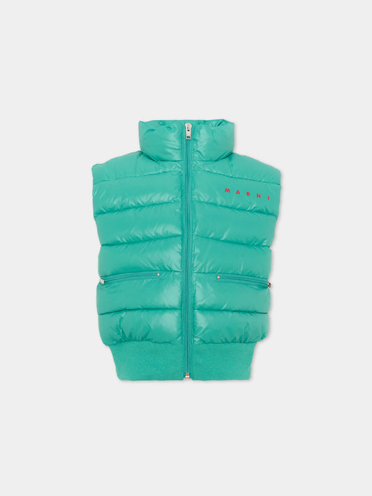 Gilet verde per bambino con logo,Marni Kids,M01935 M00XJ 0M545