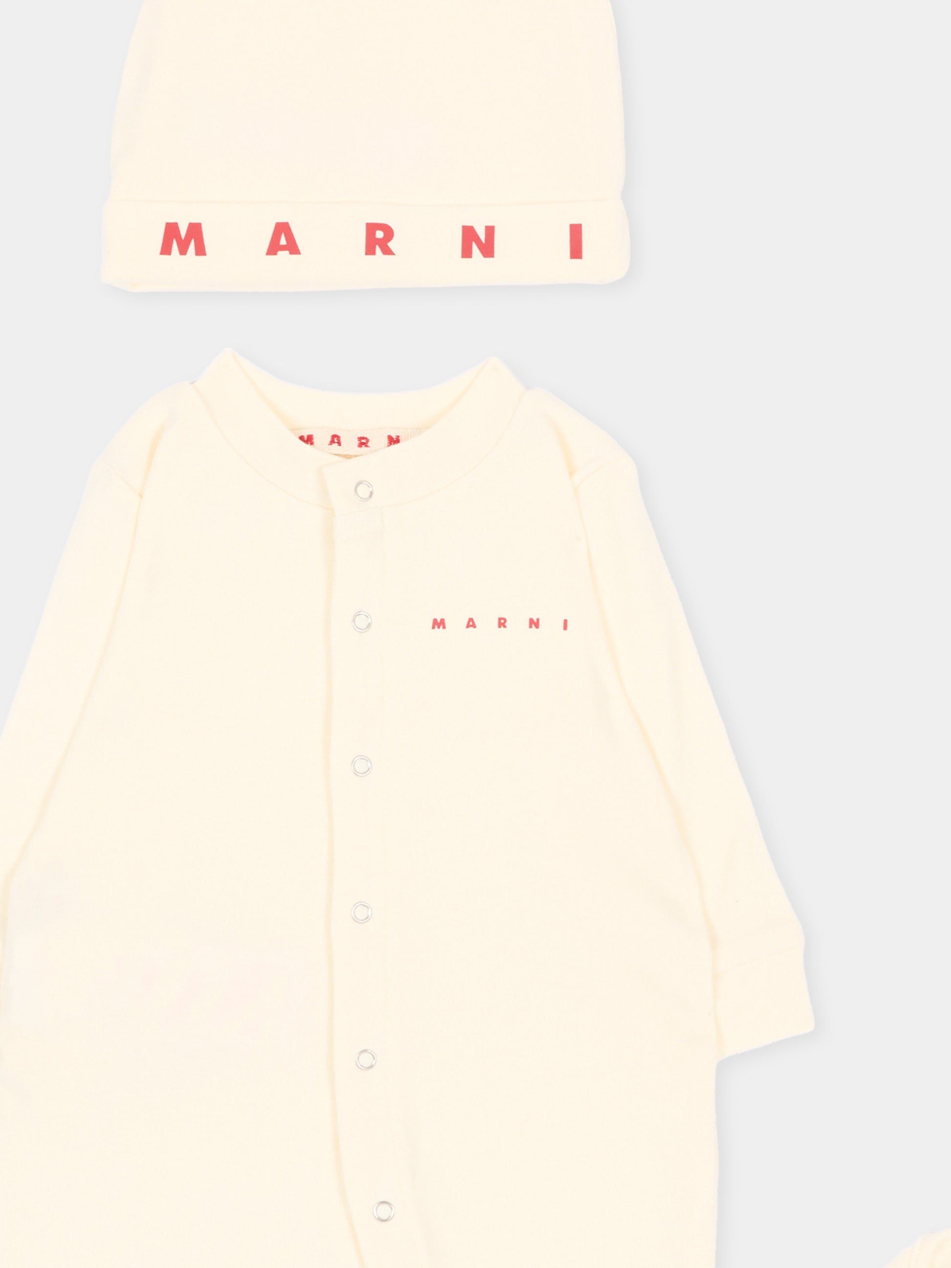 Set Tutine avorio per neonata,Marni Kids,M01988 M00Y3 0M116