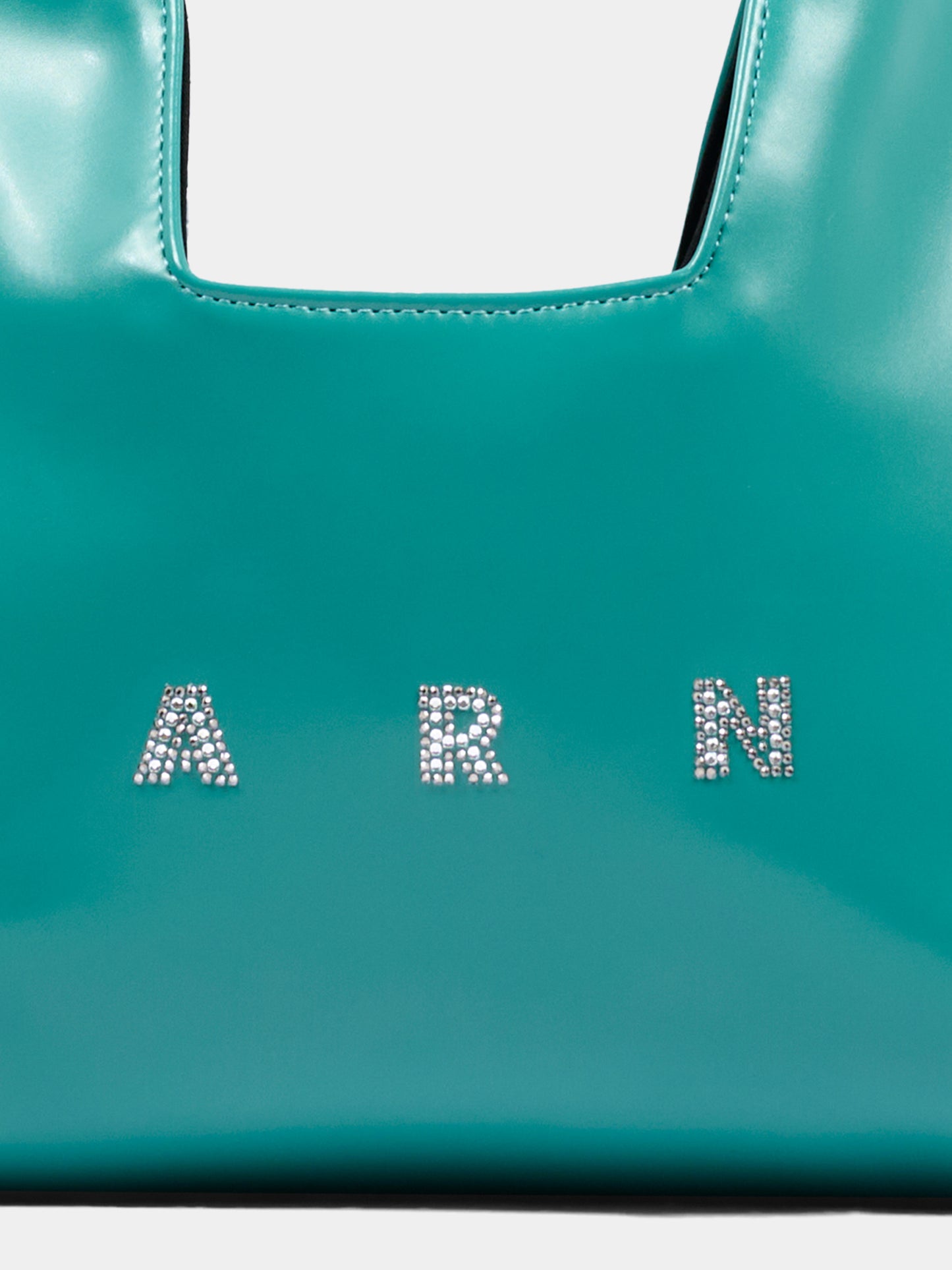 Borsa verde per bambina con logo con strass,Marni Kids,M02030 M00TK 0M545