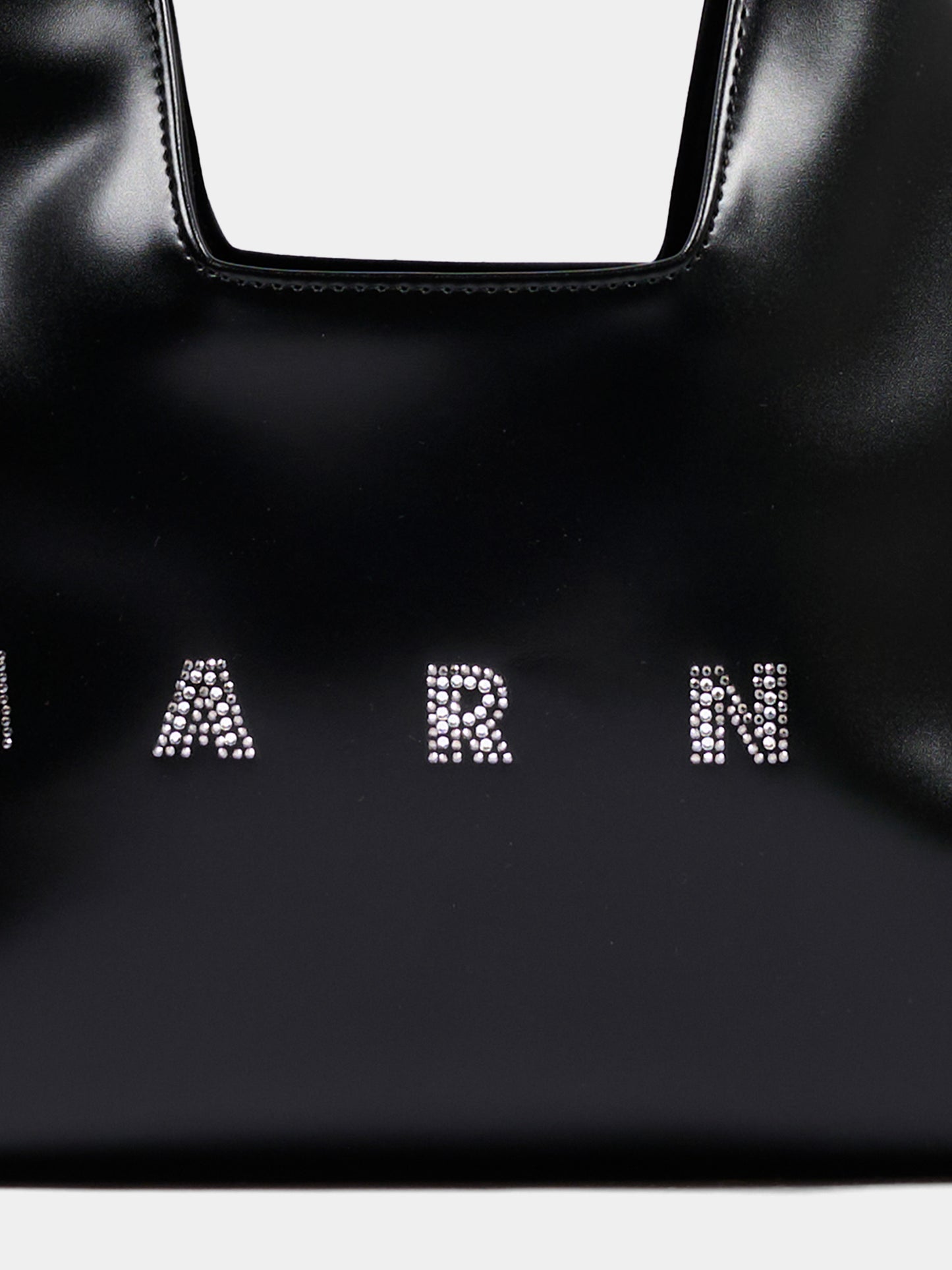 Borsa casual nera per bambina con logo con strass,Marni Kids,M02030 M00TK 0M900