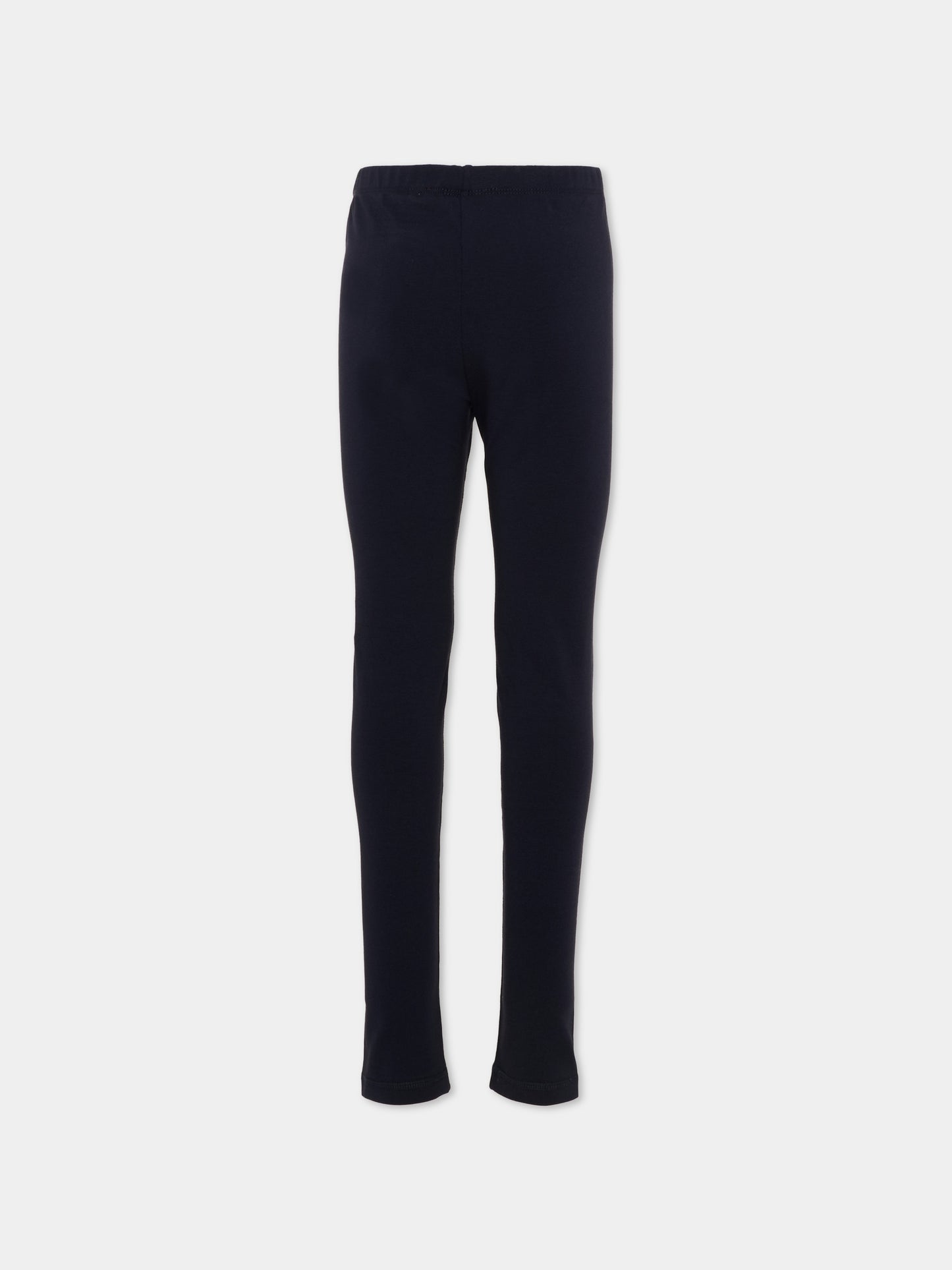 Leggings blu per bambina con logo,Max&co,MX0411 MX02K MX854