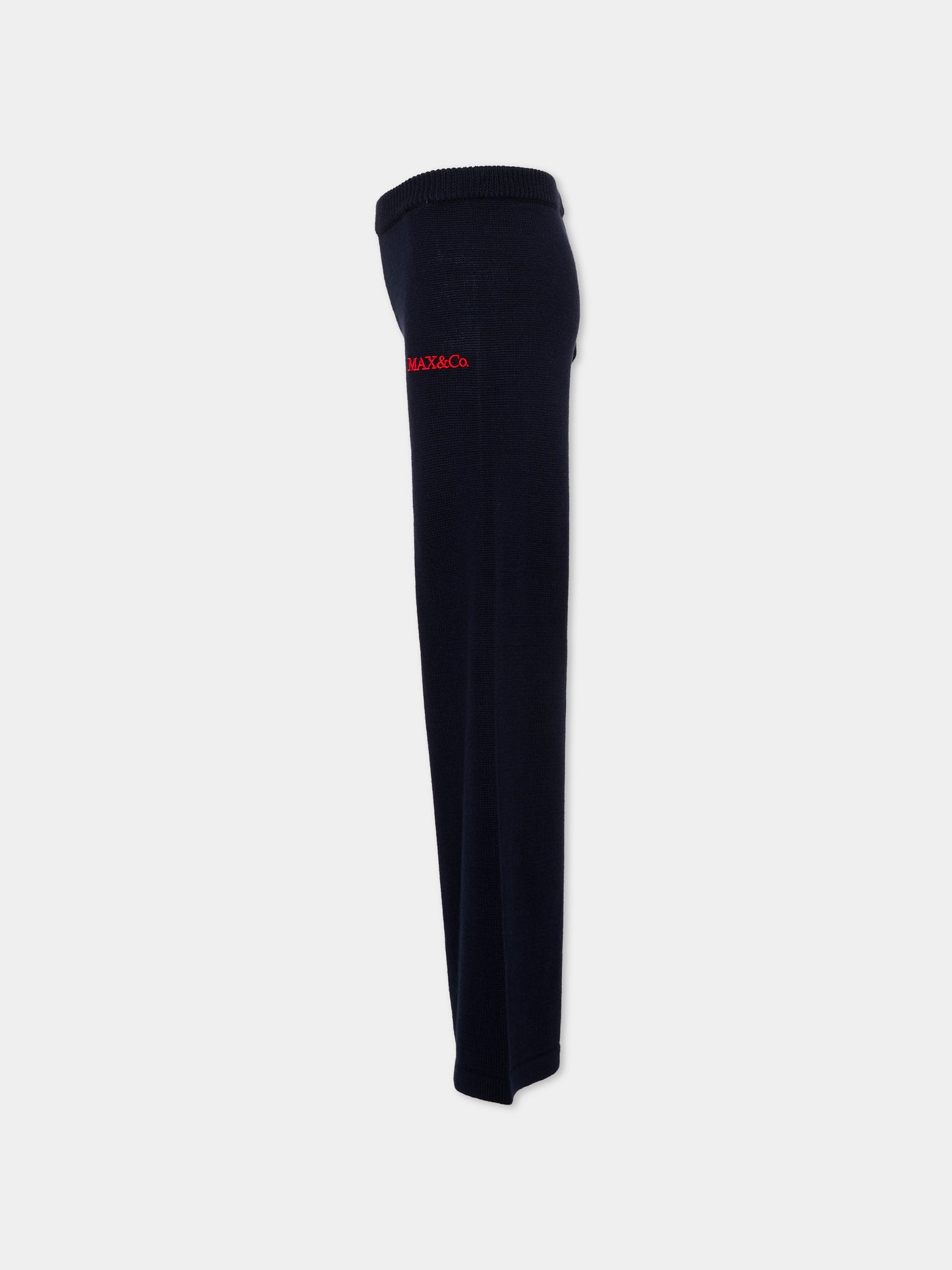 Pantalone blu per bambina con logo,Max&co,MX0418 MX043 MX853