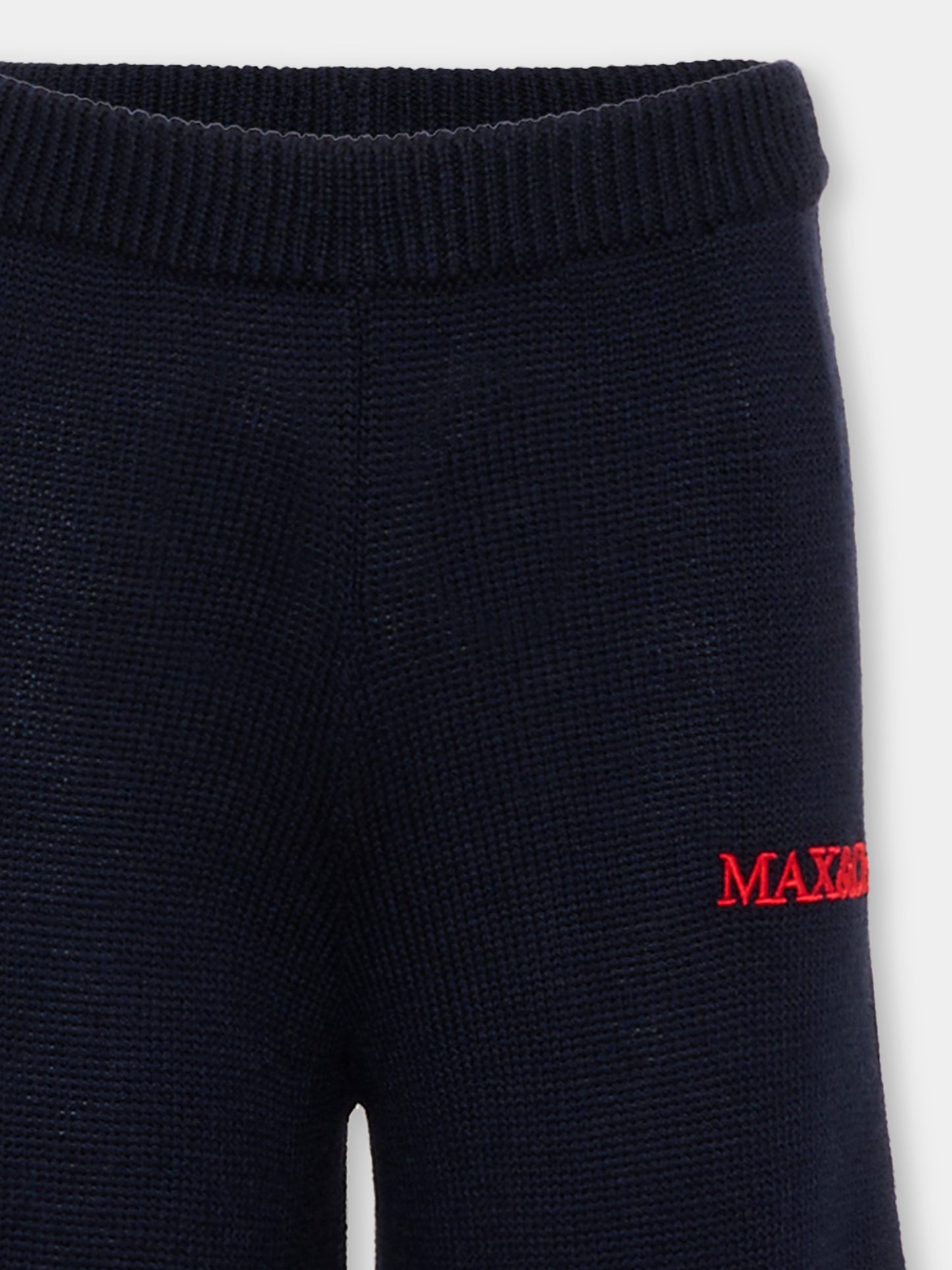 Pantalone blu per bambina con logo,Max&co,MX0418 MX043 MX853