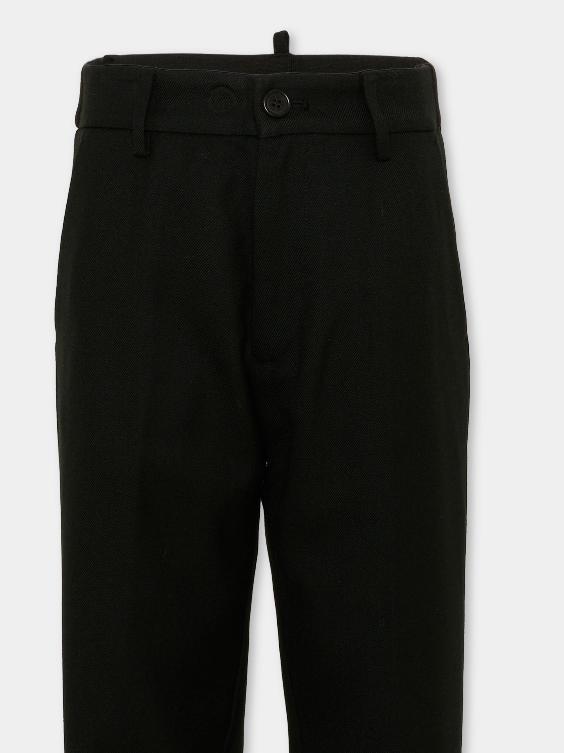 Pantalone nero per bambino con logo,Dsquared2,DQ3410 D0AJ4 DQ900