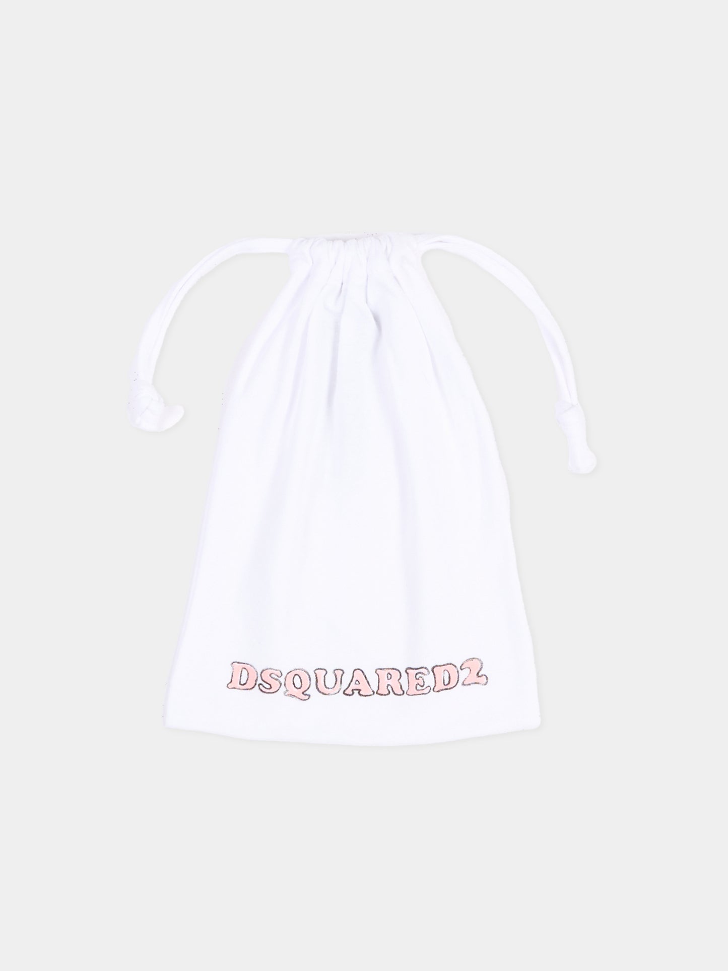 Body bianco per neonata con logo,Dsquared2,DQ3520 D0A8U DQ100