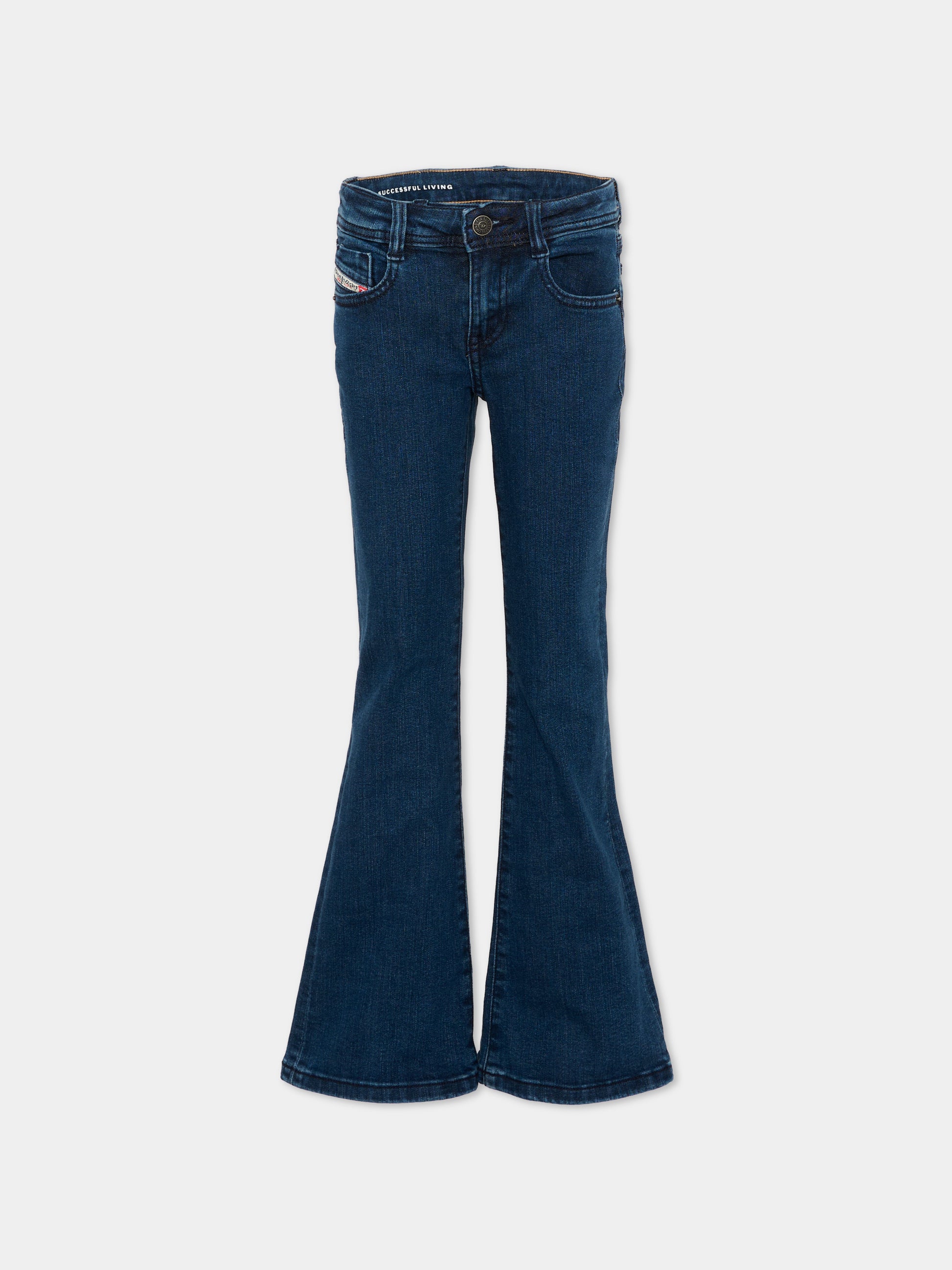 Jeans denim per bambina svasati,Diesel,J02340 KXBSY K01