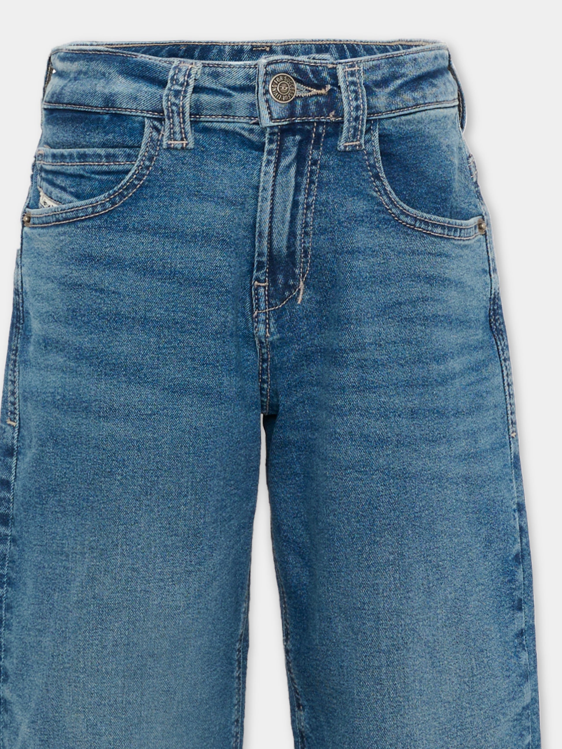 Jeans denim per bambino con logo patch,Diesel,J02889 KXBU3 K01