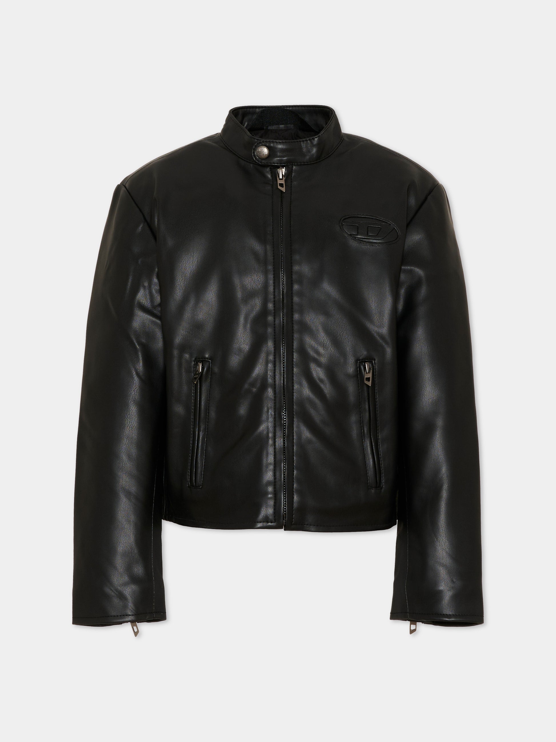 Giubbotto nero per bambino con logo,Diesel,J02945 KXB9D K900