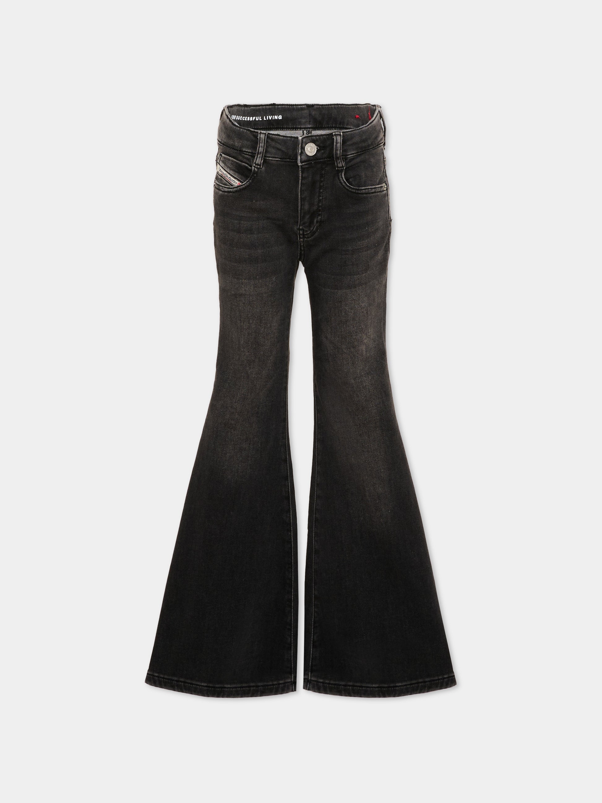 Jeans nero per bambina a campana,Diesel,J02957 KXBU4 K02