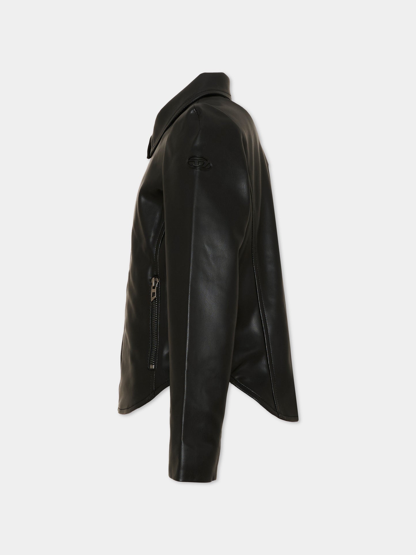 Giubbotto nero per bambina con logo,Diesel,J03005 KXB9D K900