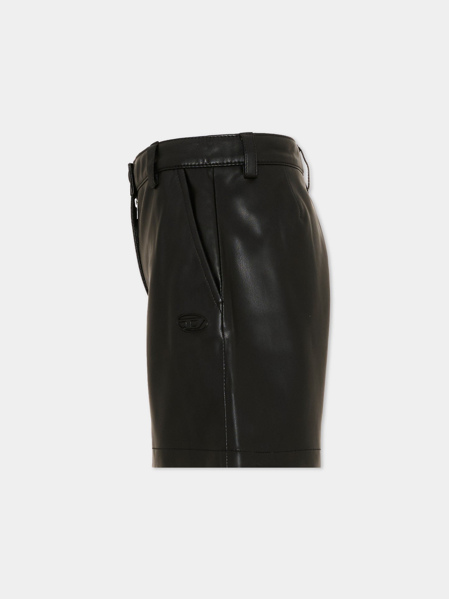 Shorts neri per bambina con logo,Diesel,J03007 KXB9D K900