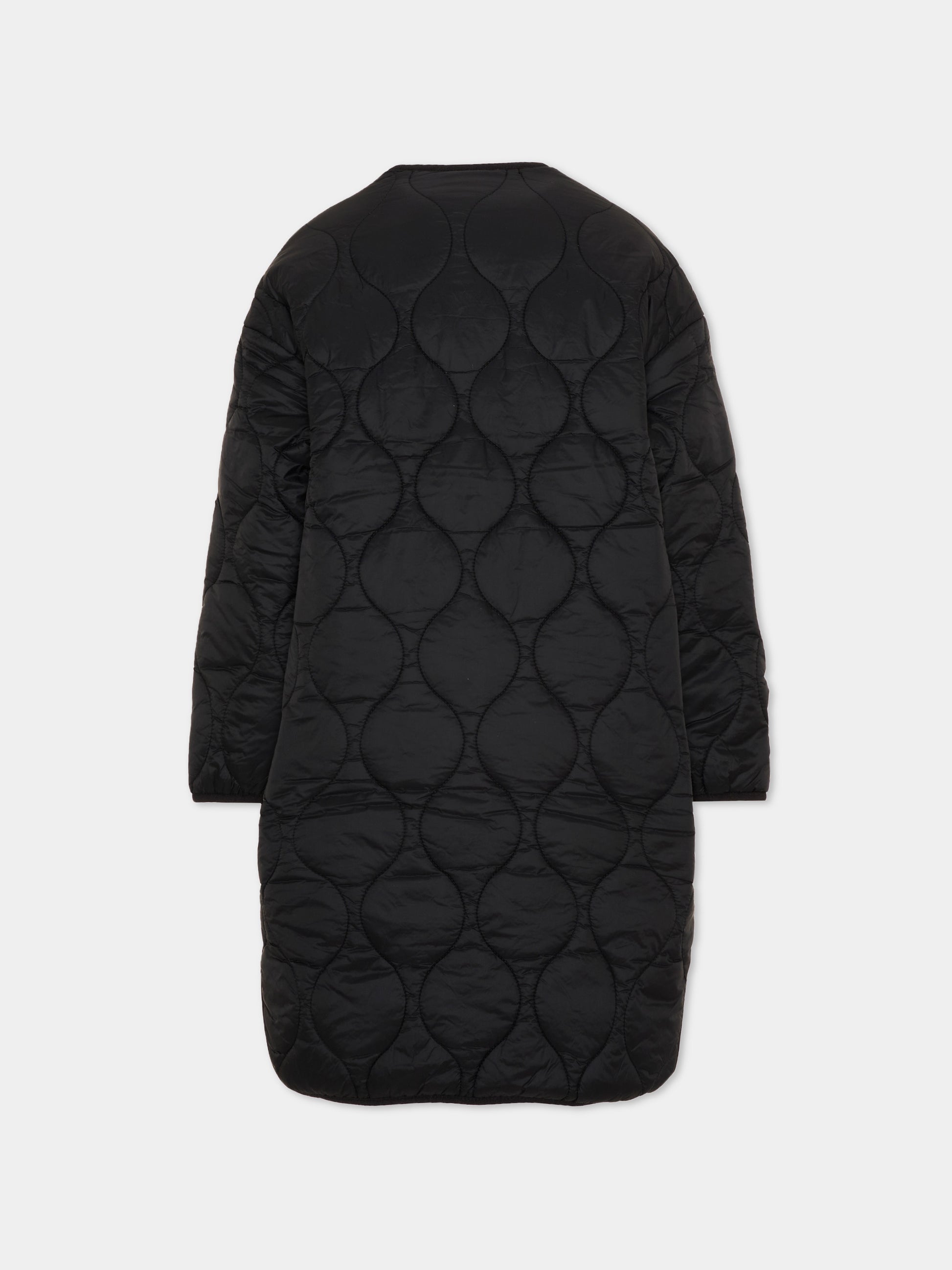 Giubbotto nero per bambina con logo,Diesel,J03051 KXBVE K900