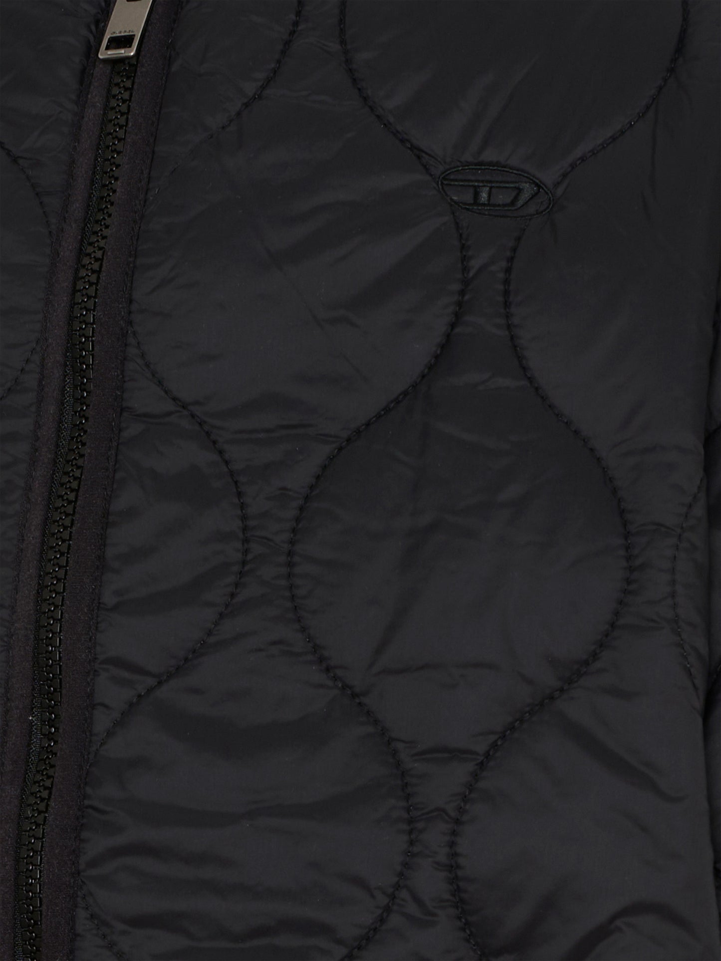 Giubbotto nero per bambina con logo,Diesel,J03051 KXBVE K900