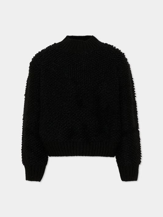 Maglione nero per bambina,Diesel,J03148 KYA2J K900