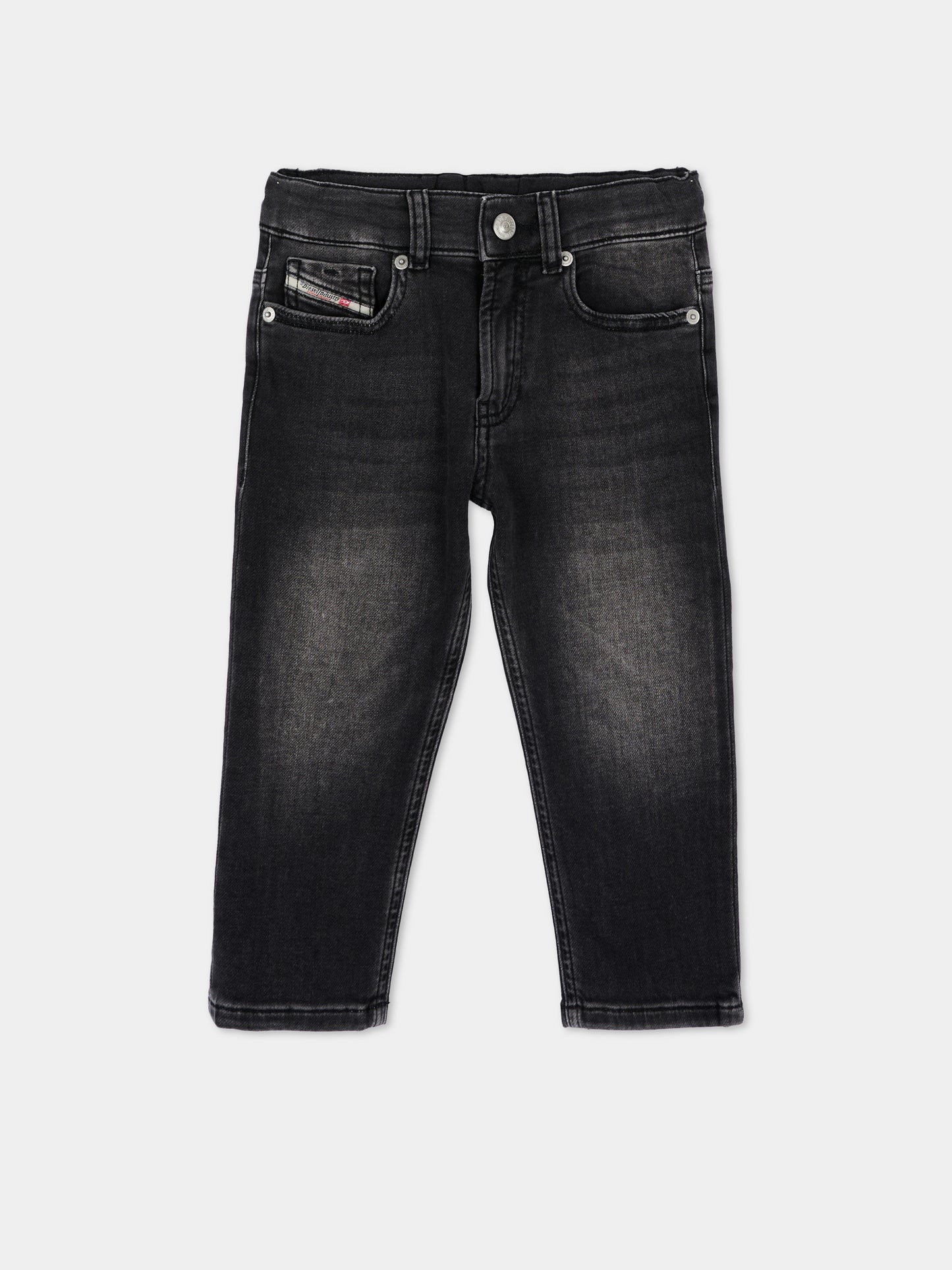 Jeans nero per neonati con logo,Diesel,K00322 KXBU4 K02