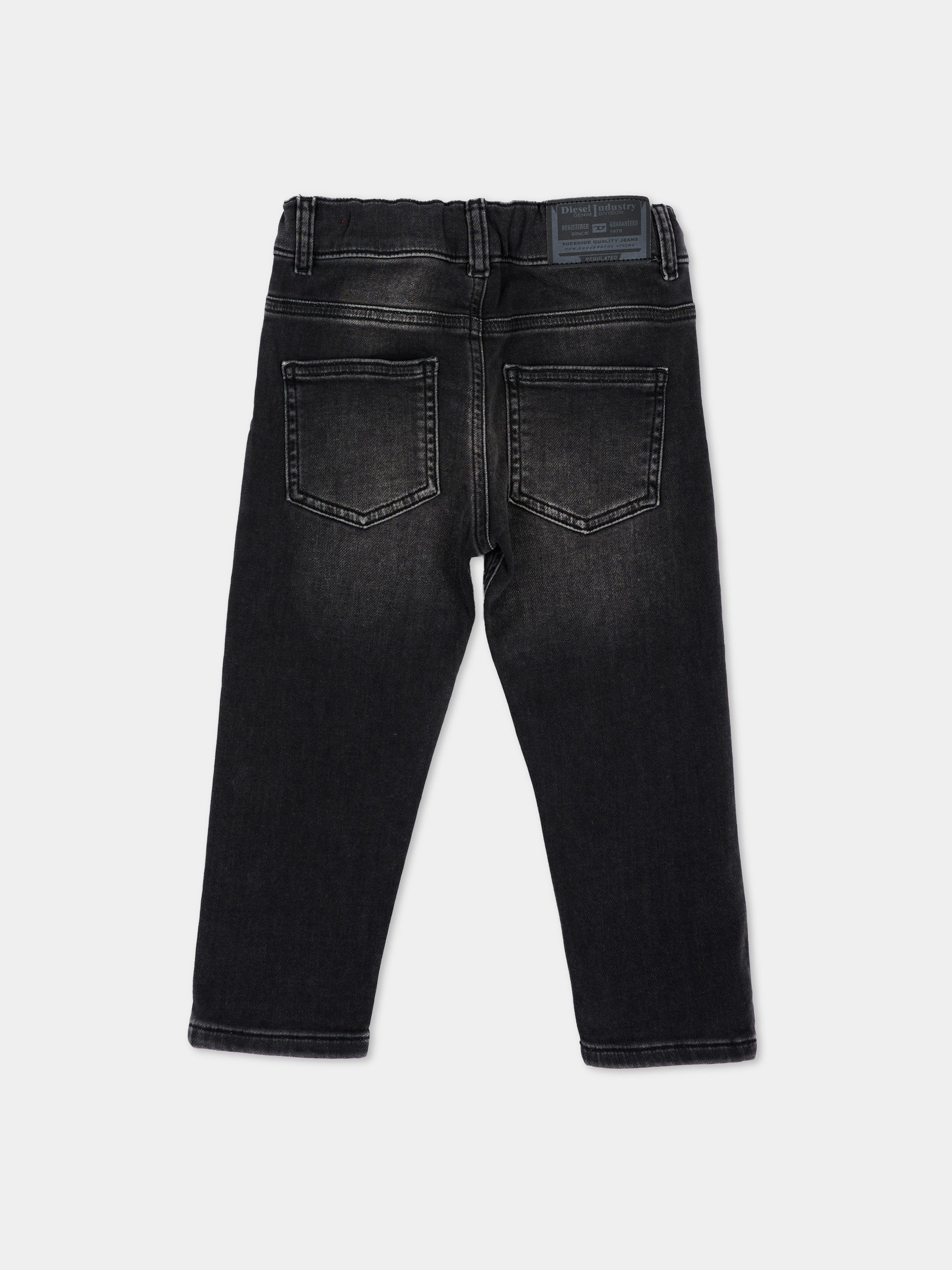 Jeans nero per neonati con logo,Diesel,K00322 KXBU4 K02