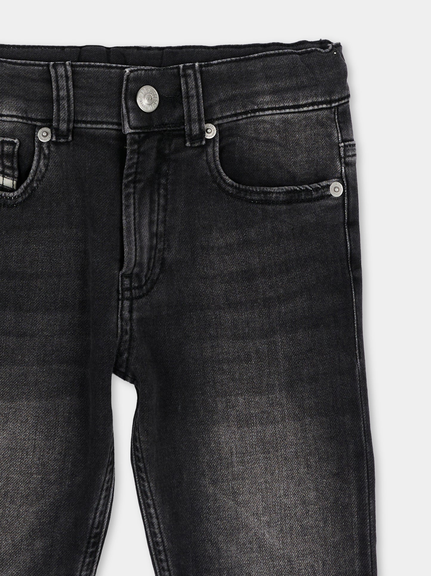 Jeans nero per neonati con logo,Diesel,K00322 KXBU4 K02