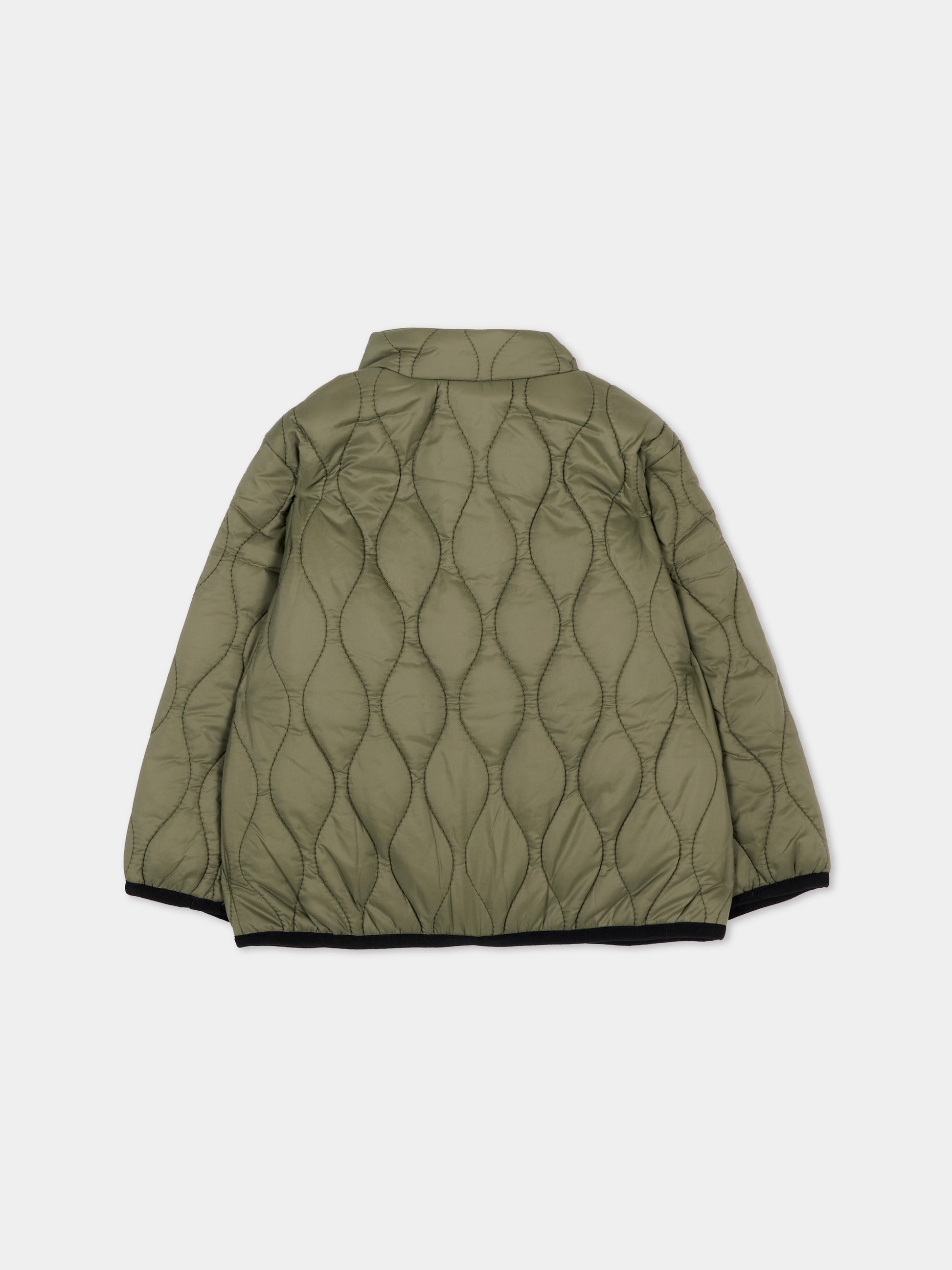 Piumino verde per neonato trapuntato con logo,Diesel,K00833 KXBS2 K511