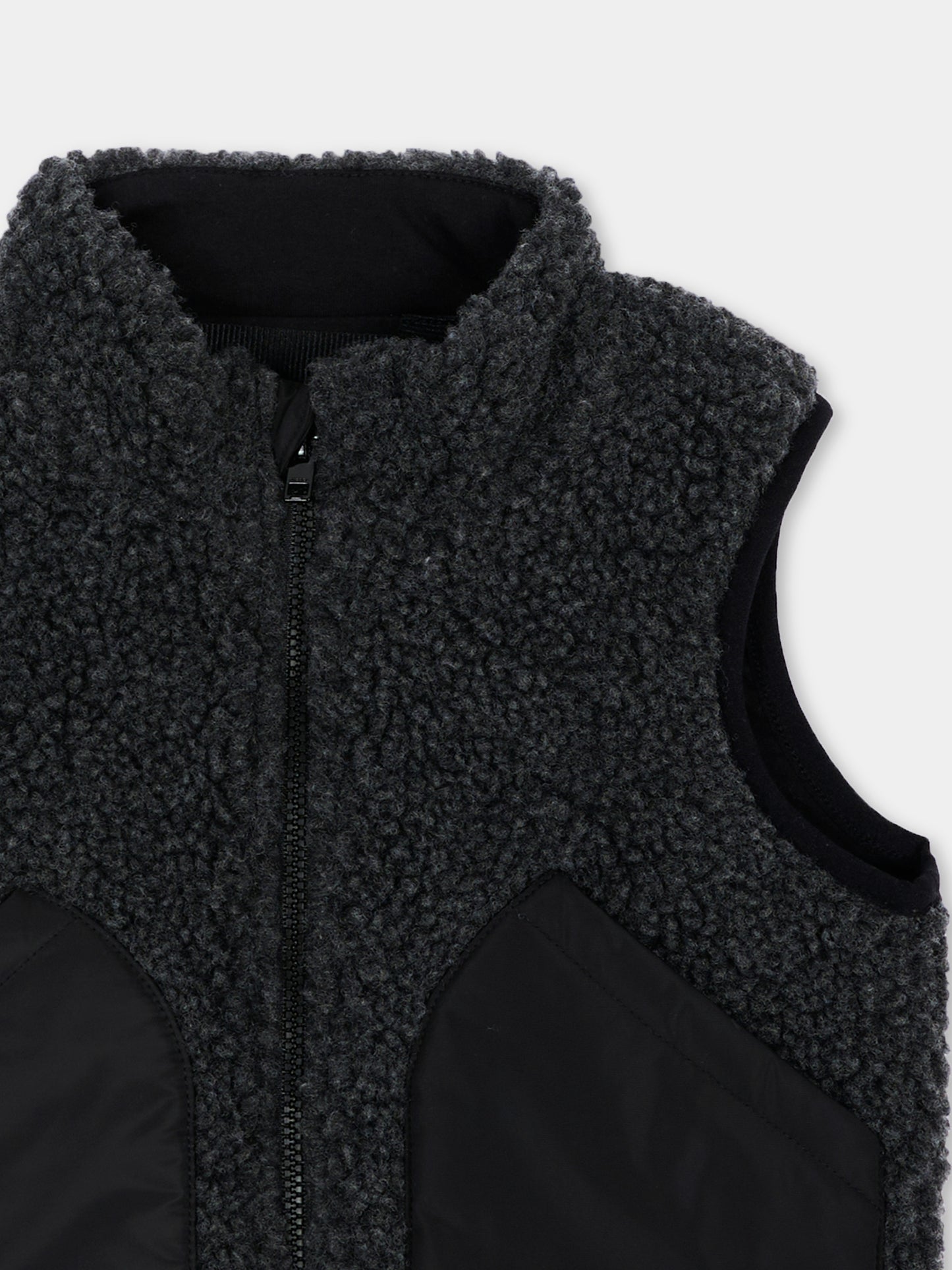 Gilet grigio per neonati con logo,Diesel,K00834 0QFAH K910A