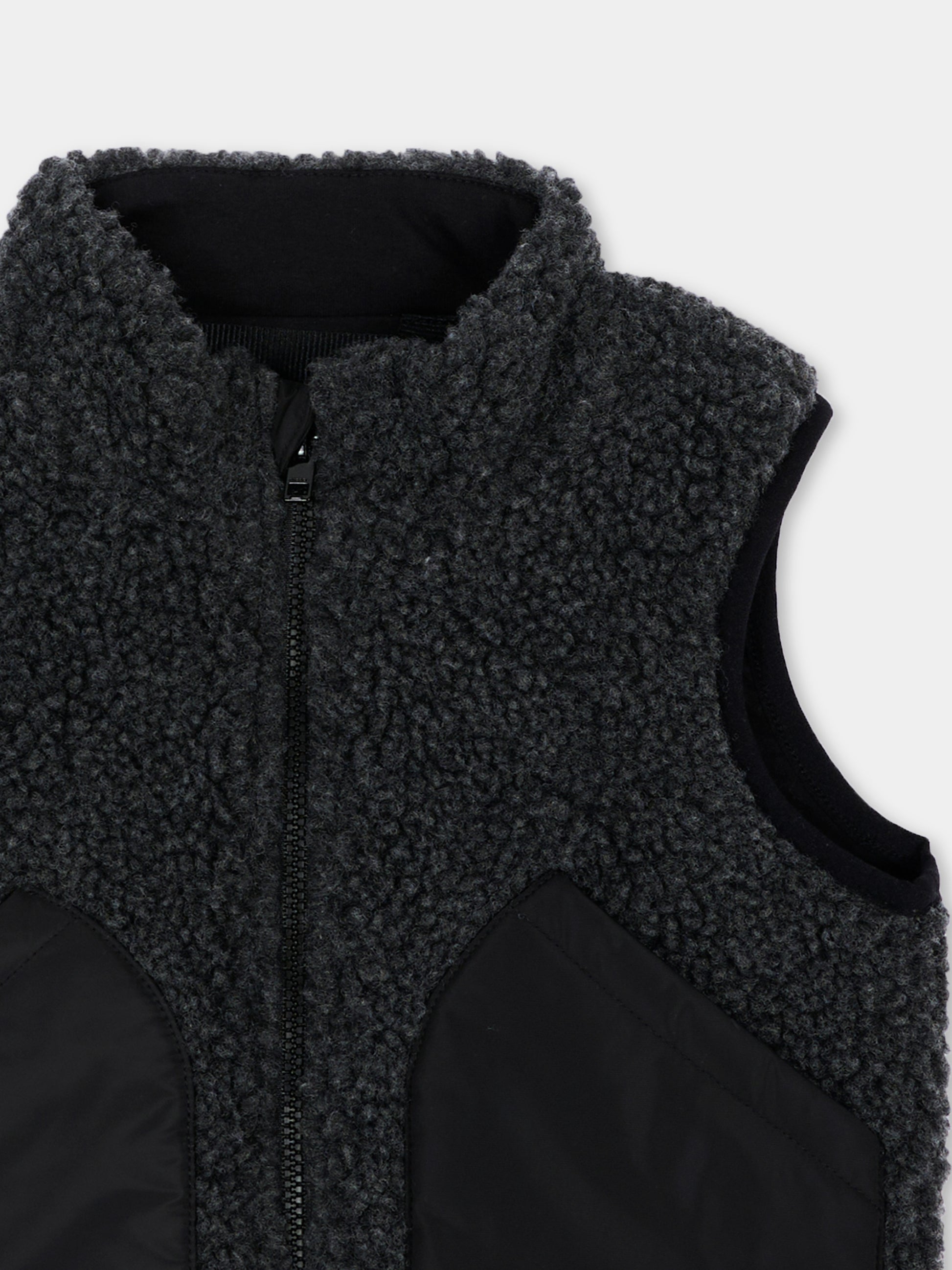 Gilet grigio per neonati con logo,Diesel,K00834 0QFAH K910A