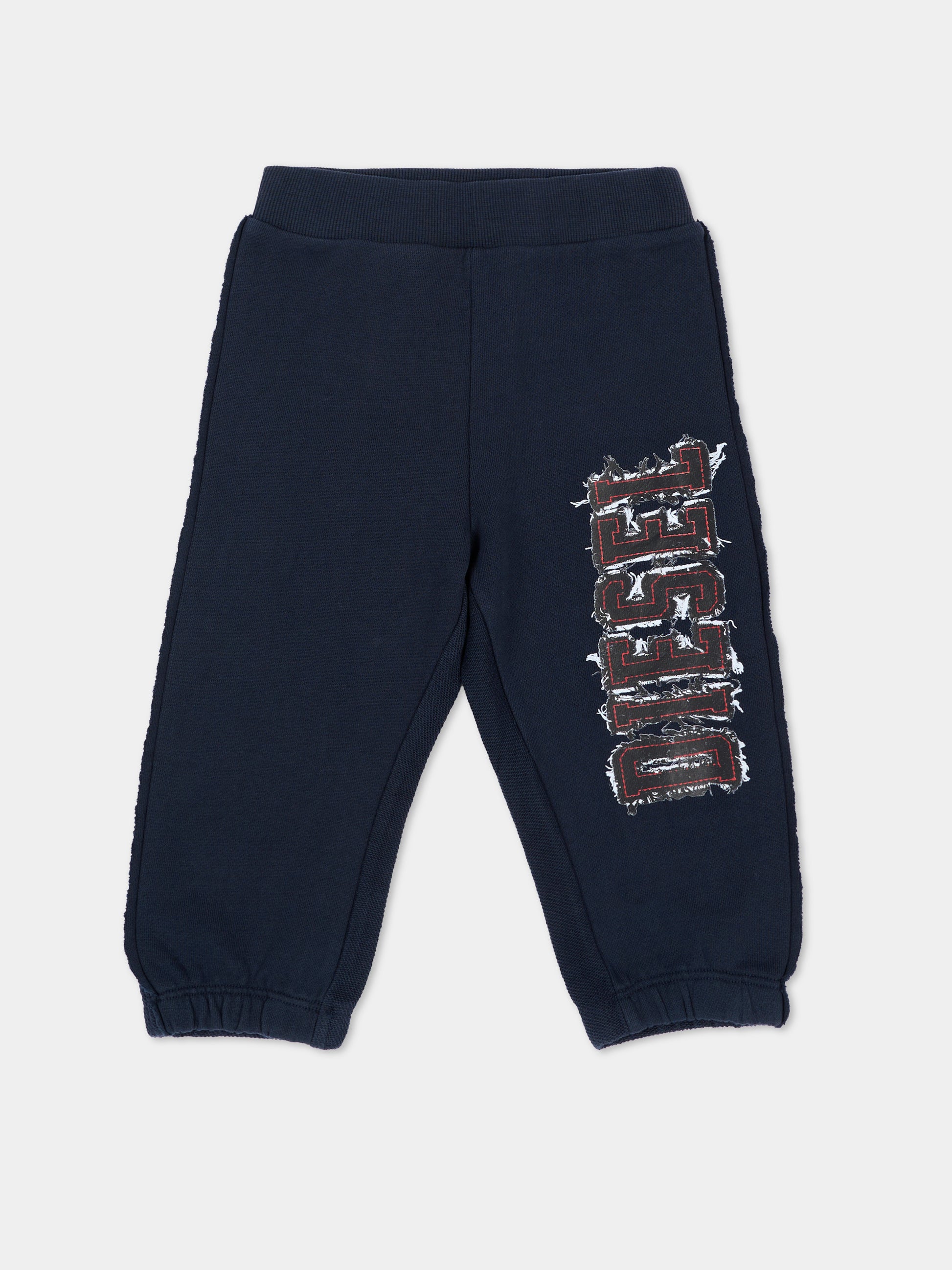 Pantalone blu per neonato con logo,Diesel,K00839 KYA2W K8AT