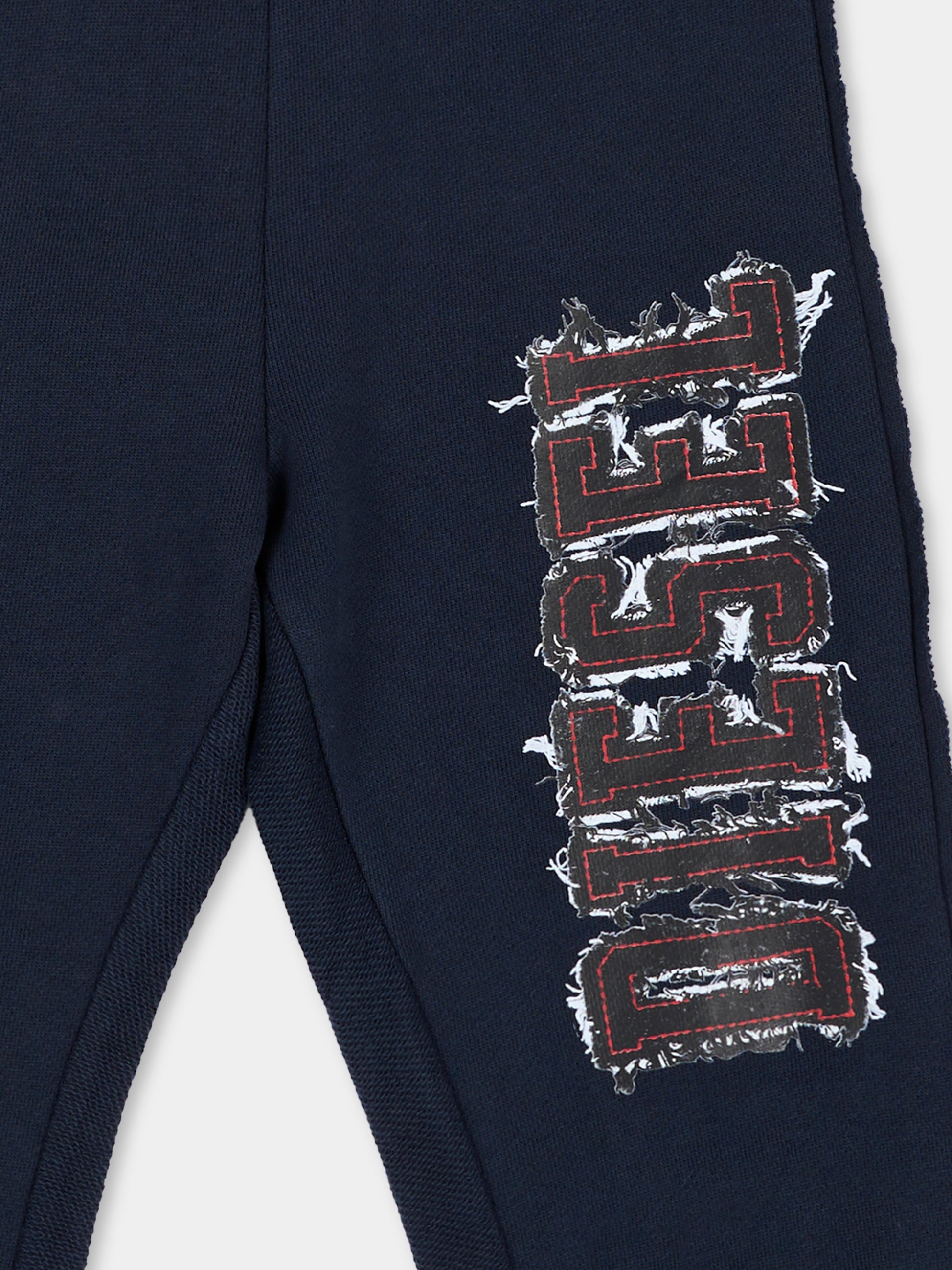 Pantalone blu per neonato con logo,Diesel,K00839 KYA2W K8AT