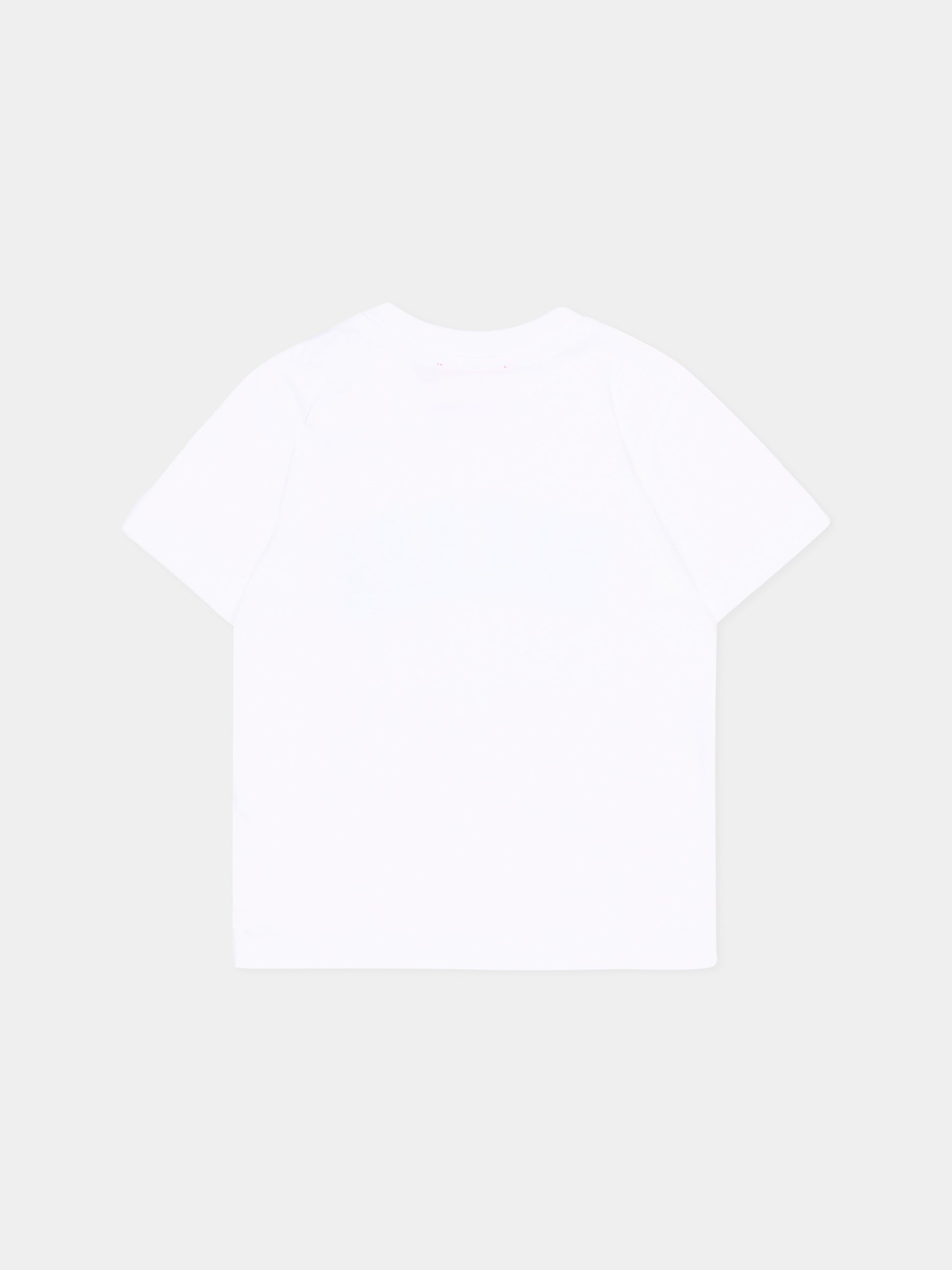 T-Shirt bianca per neonato con logo,Diesel,K00875 00YI9 K100