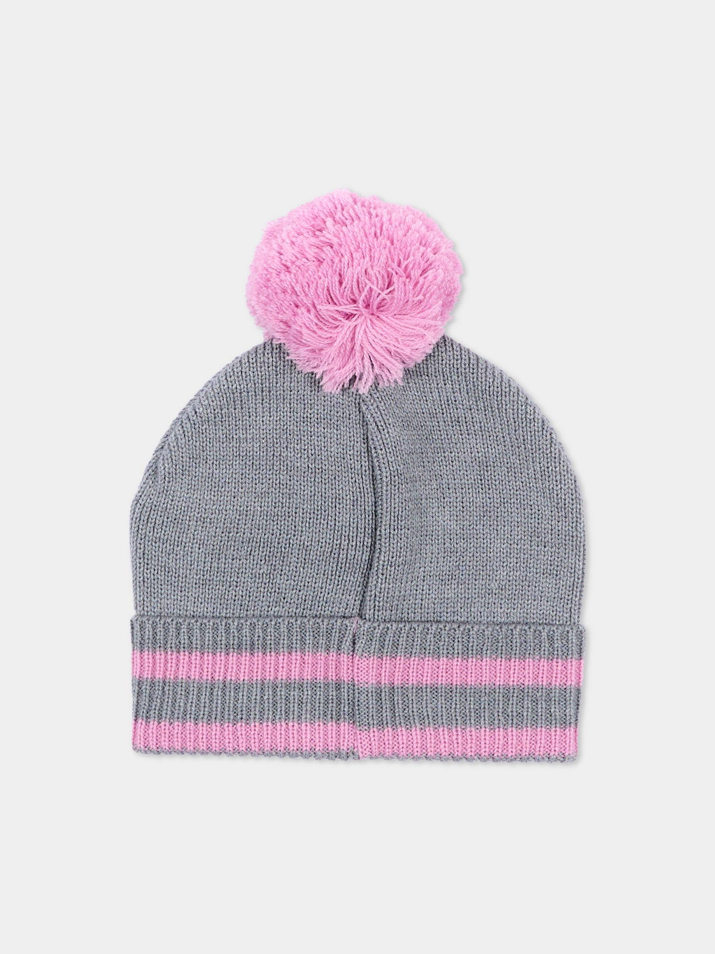 Berretto grigio per bambina con logo,Diesel,K00877 KYAZ1 K963