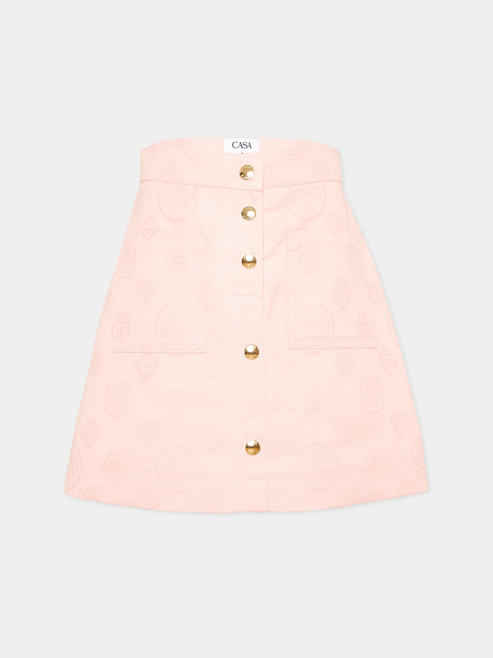Gonna rosa per bambina con logo,Casablanca,K PF26 SK 240 01