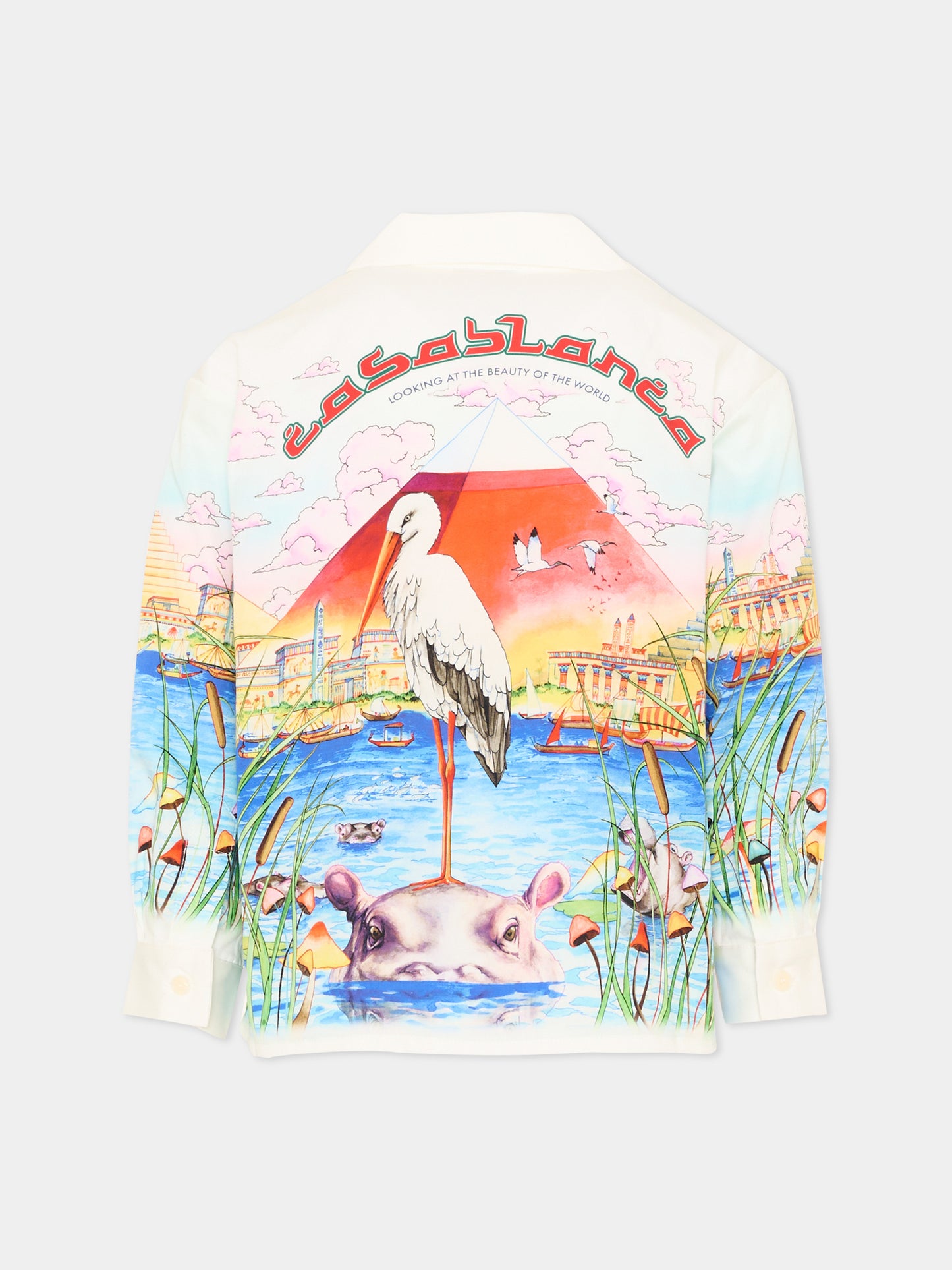 Camicia multicolor per bambino con logo,Casablanca,K PF26 SH 306 01