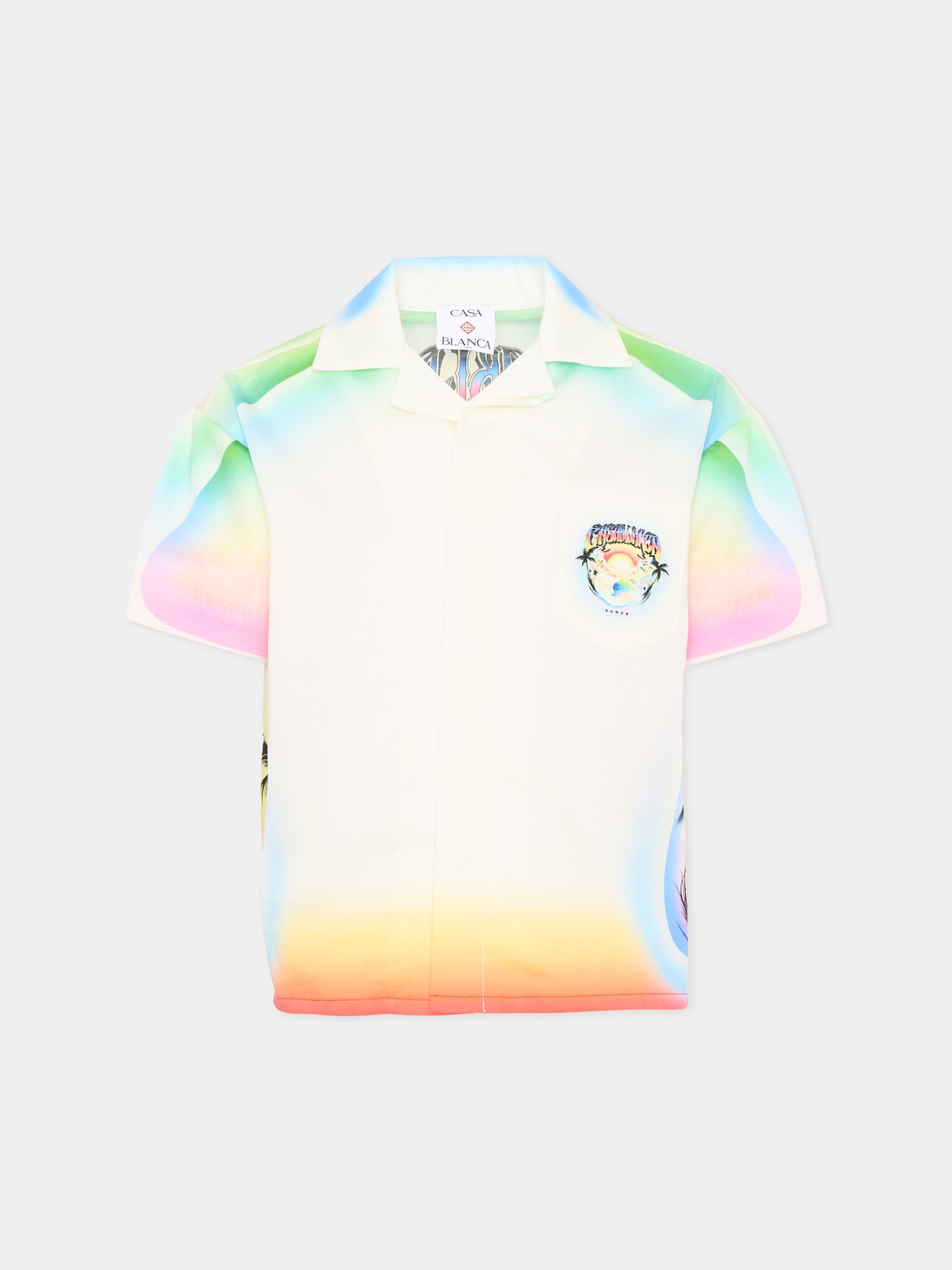 Camicia multicolor per bambino con logo,Casablanca,K PF26 SH 180 01