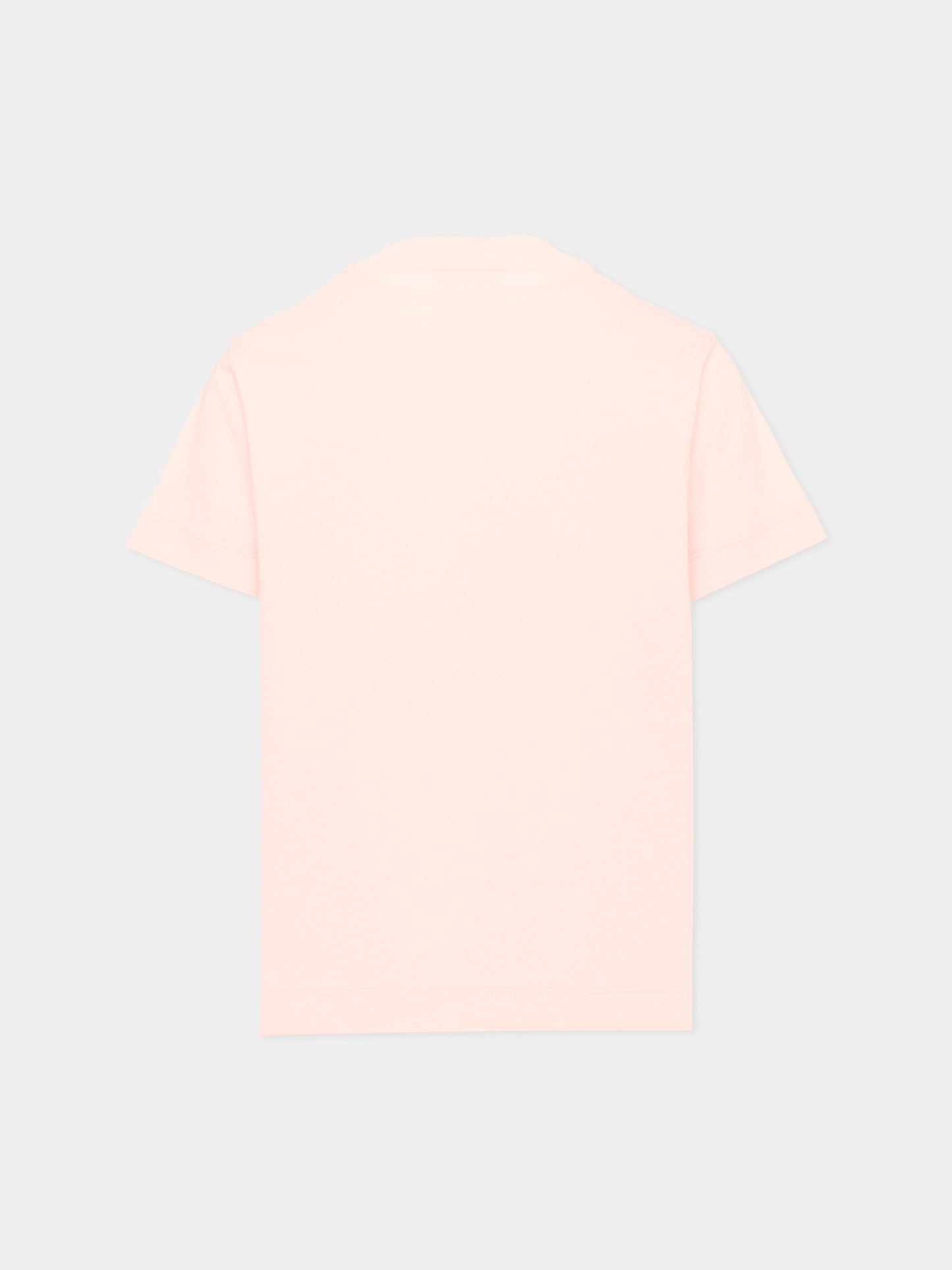 T-shirt rosa per bambina con logo,Fendi Kids,JUI208 AY8D F1UL9