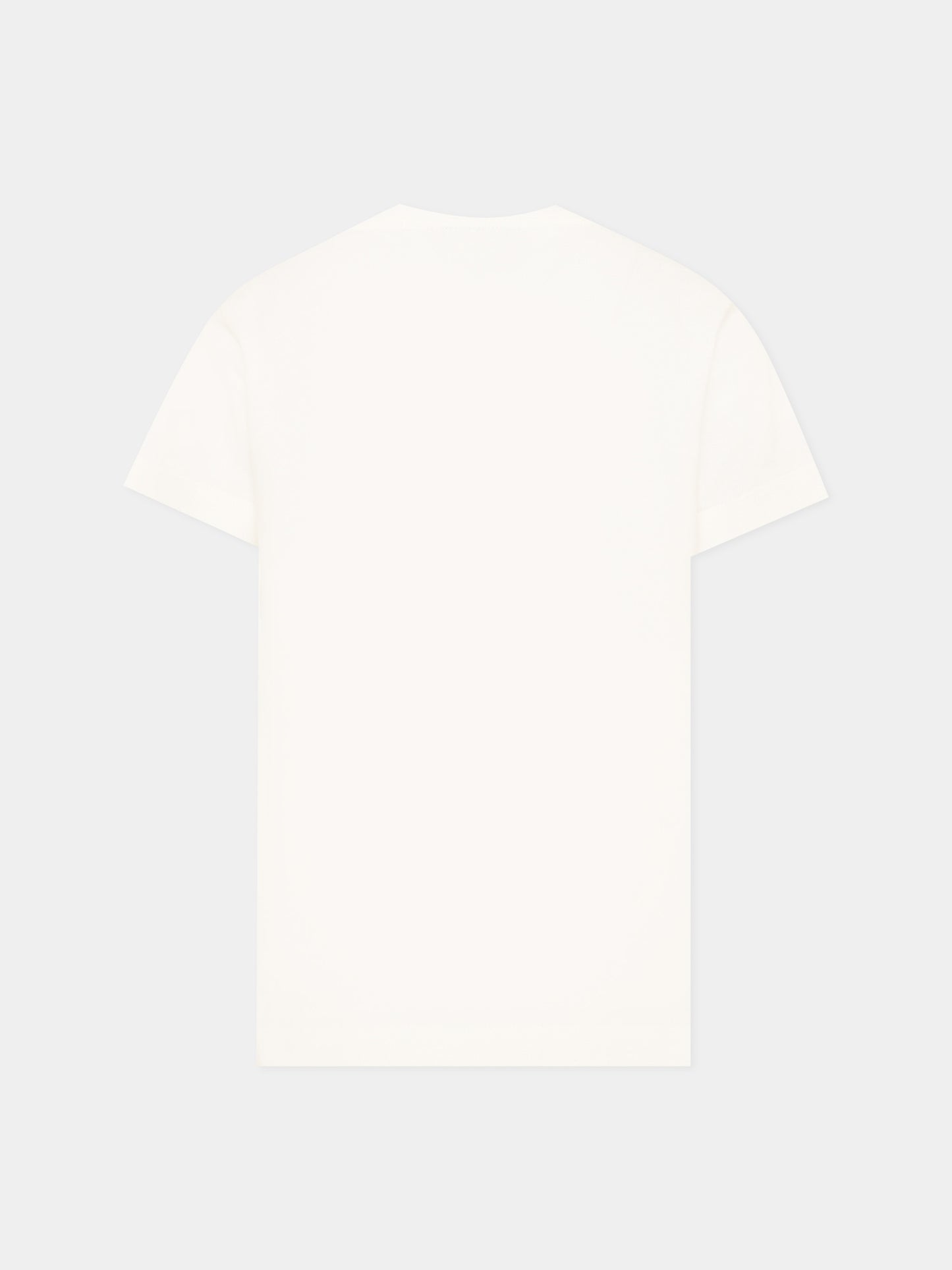 T-Shirt avorio per bambina con logo,Fendi Kids,JUI212 AY8D F14OY
