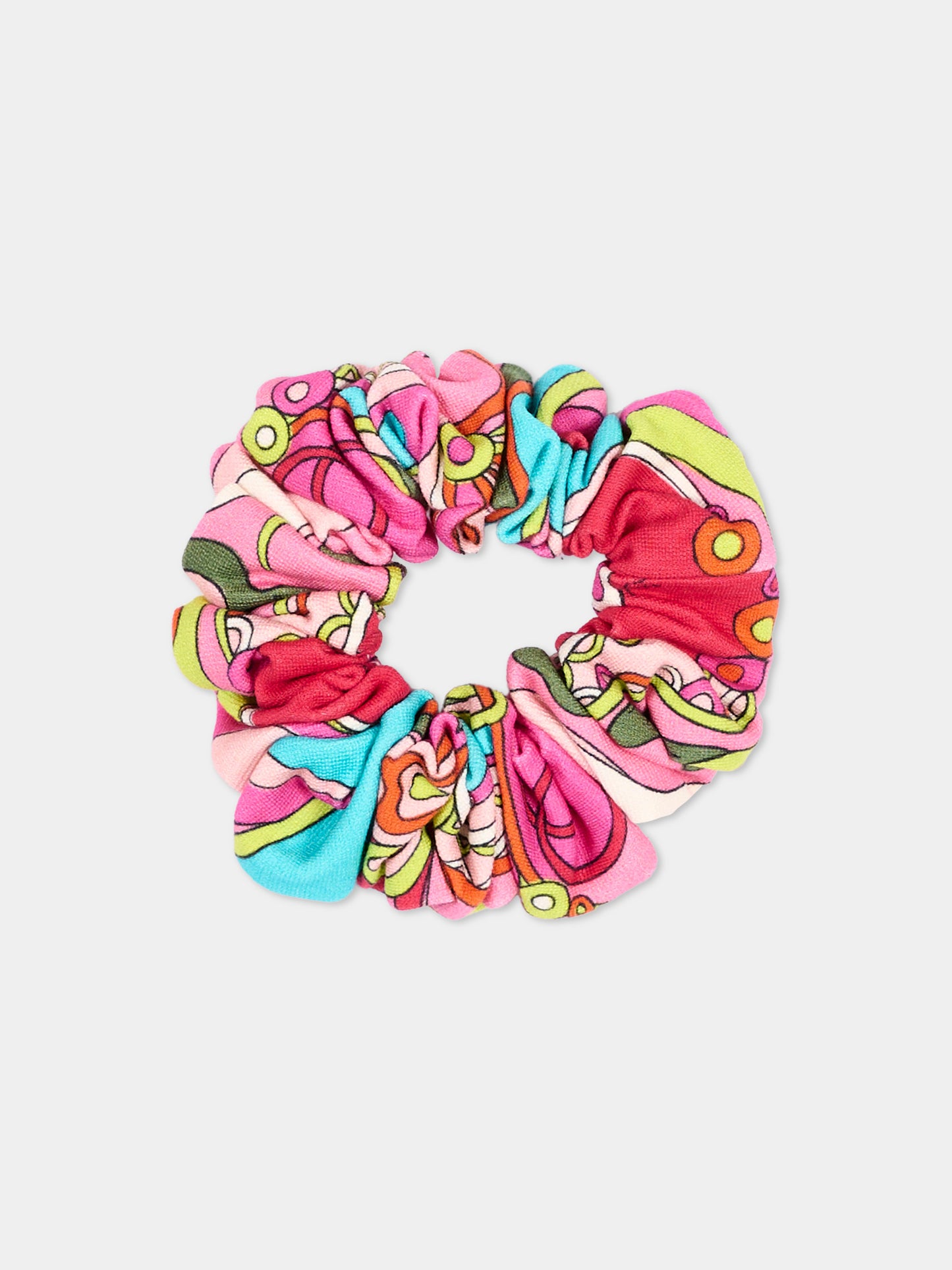 Elastico fucsia per bambina con stampa,Emilio Pucci Junior,PZ0A34 J0572 543MC