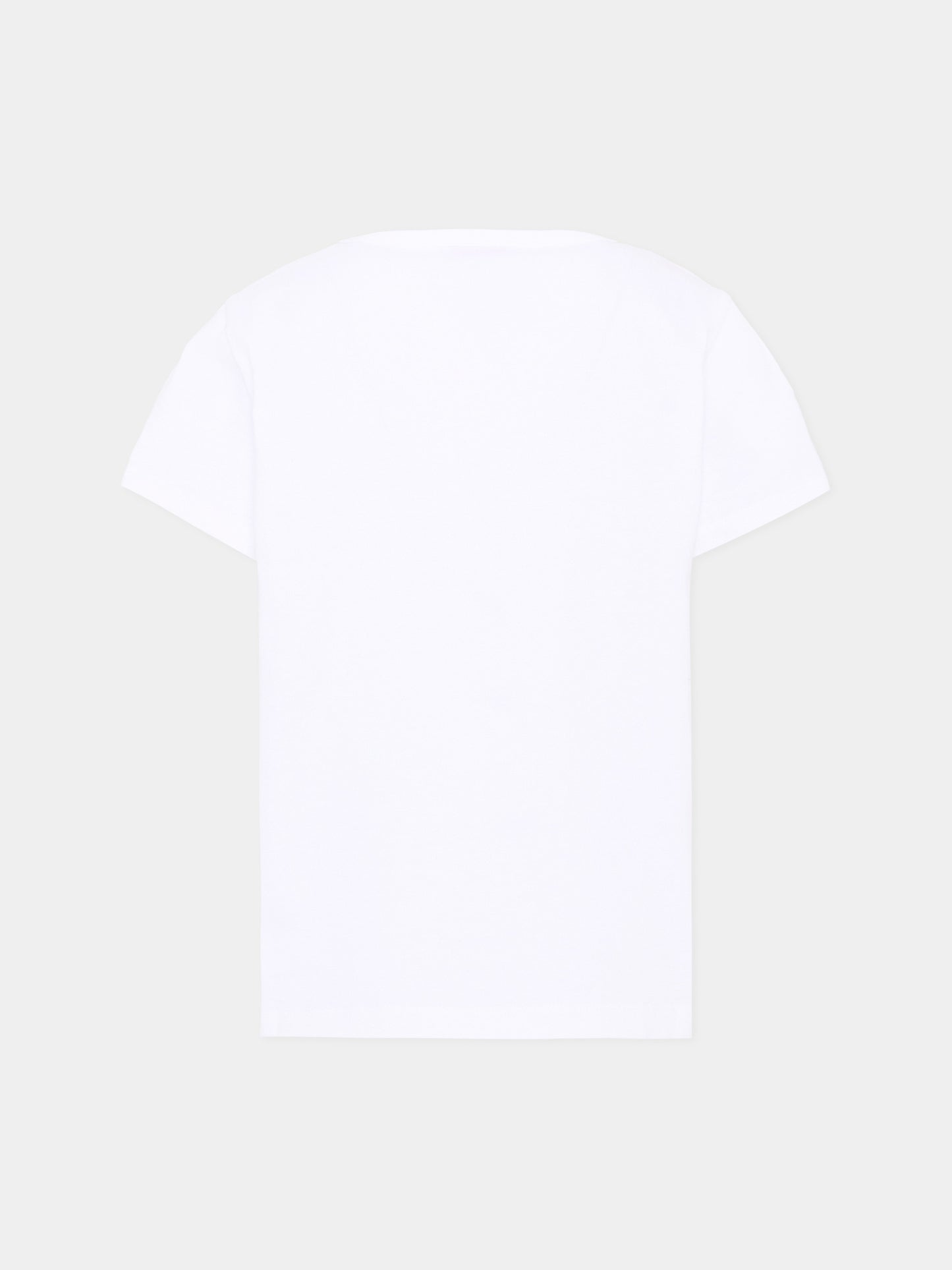 T-Shirt bianca per bambina con logo,Emilio Pucci Junior,PZ8A31 Z3672 100RO