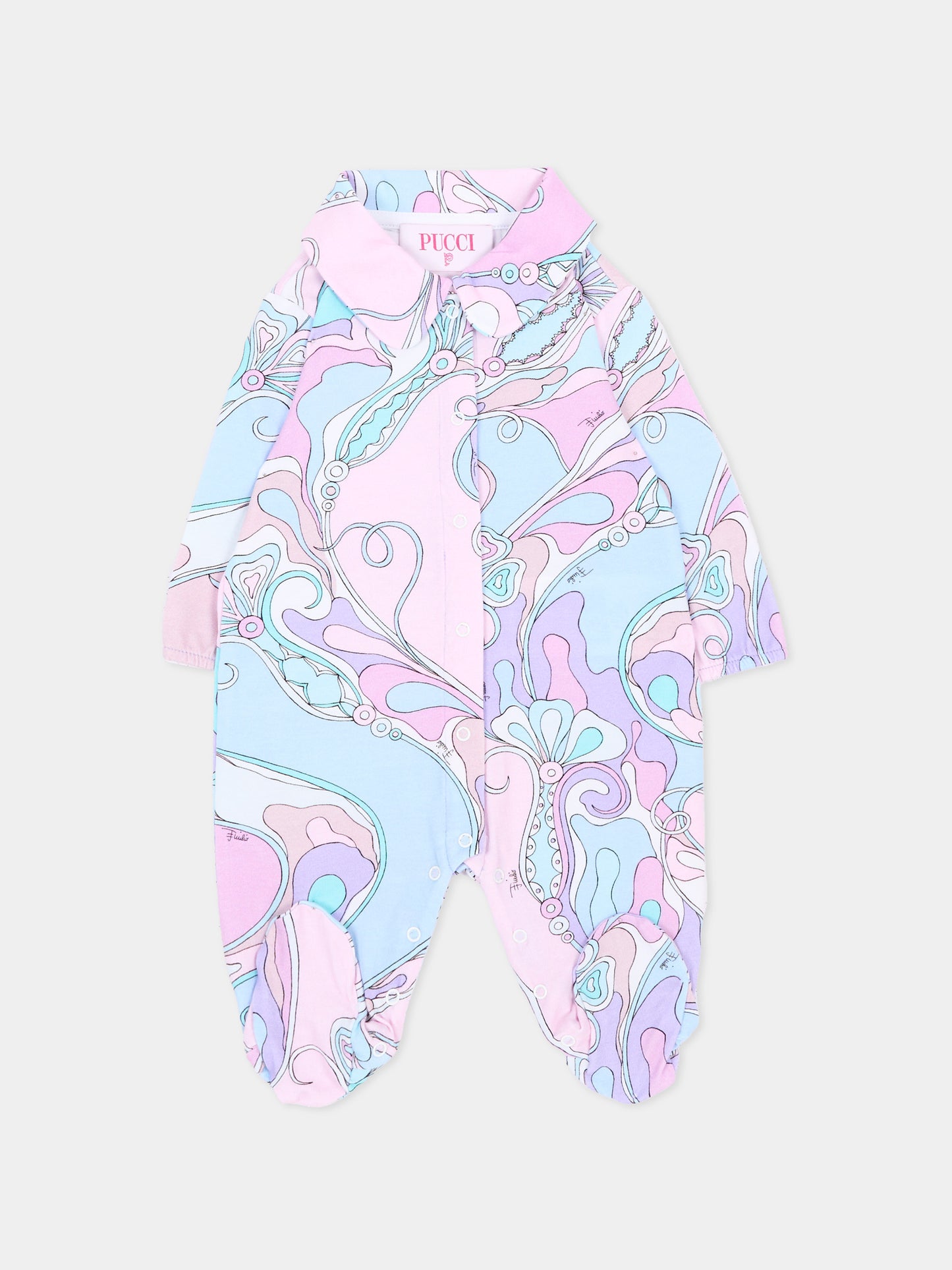 Set tutina multicolor per neonata,Emilio Pucci Junior,PZB010 Z3344 51SCE