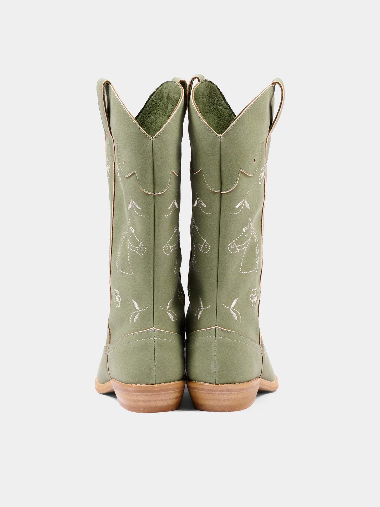 Stivali verde per bambina con ricami,Stella Mccartney Kids,TZ0C16 Z3983 70G