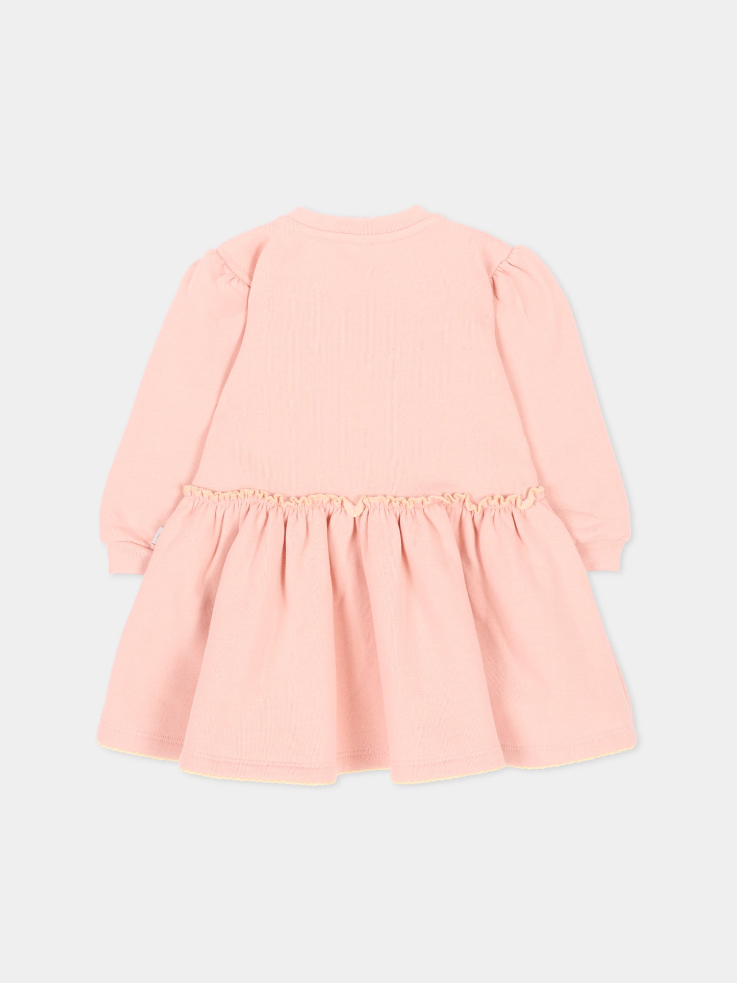 Vestito rosa per neonata con cavalli,Stella Mccartney Kids,TZ1060 Z3059 50M