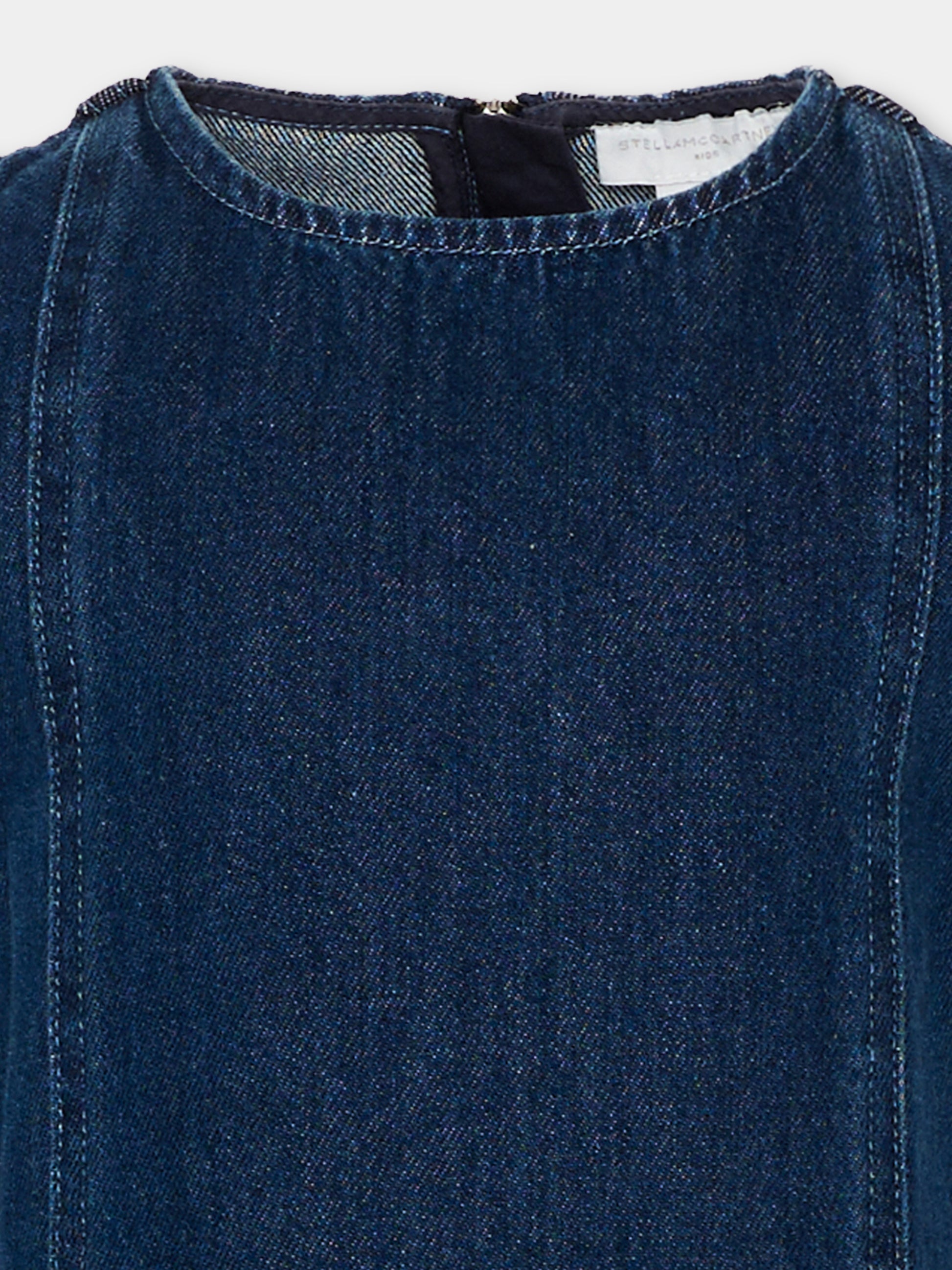 Vestito denim per bambina con stelle,Stella Mccartney Kids,TZ1A82 Z0746 665