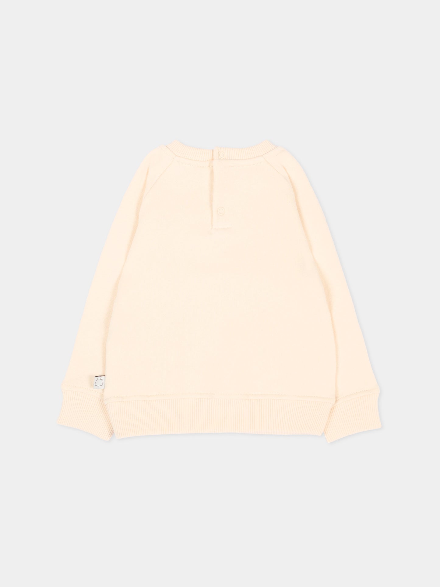 Felpa beige per neonata con logo,Stella Mccartney Kids,TZ4050 Z4016 193