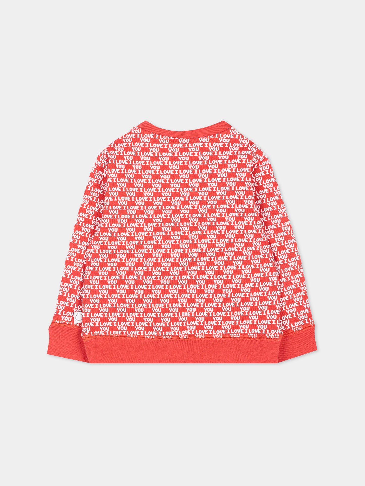 Felpa rossa per neonata con stampa,Stella Mccartney Kids,TZ4080 Z4023 423AV