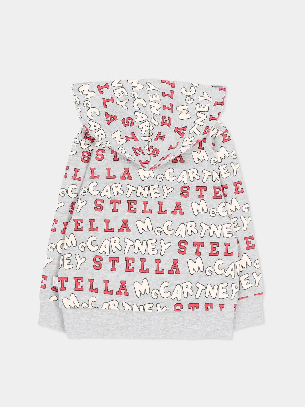 Felpa con cappuccio grigia per neonato con stampa,Stella Mccartney Kids,TZ4350 Z4013 807MC