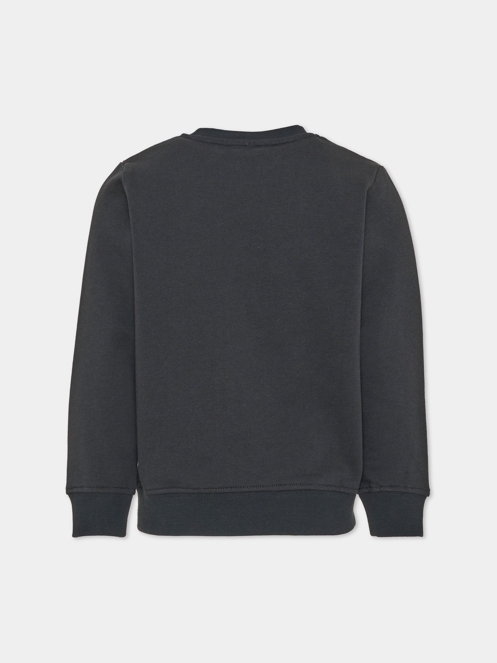 Felpa girocollo nera per bambini con stampa Halloween,Stella Mccartney Kids,TZ4C70 Z3059 930