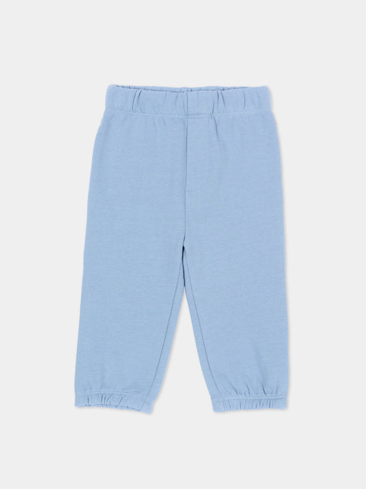 Pantalone azzurro per neonato con logo,Stella Mccartney Kids,TZ6340 Z3059 643