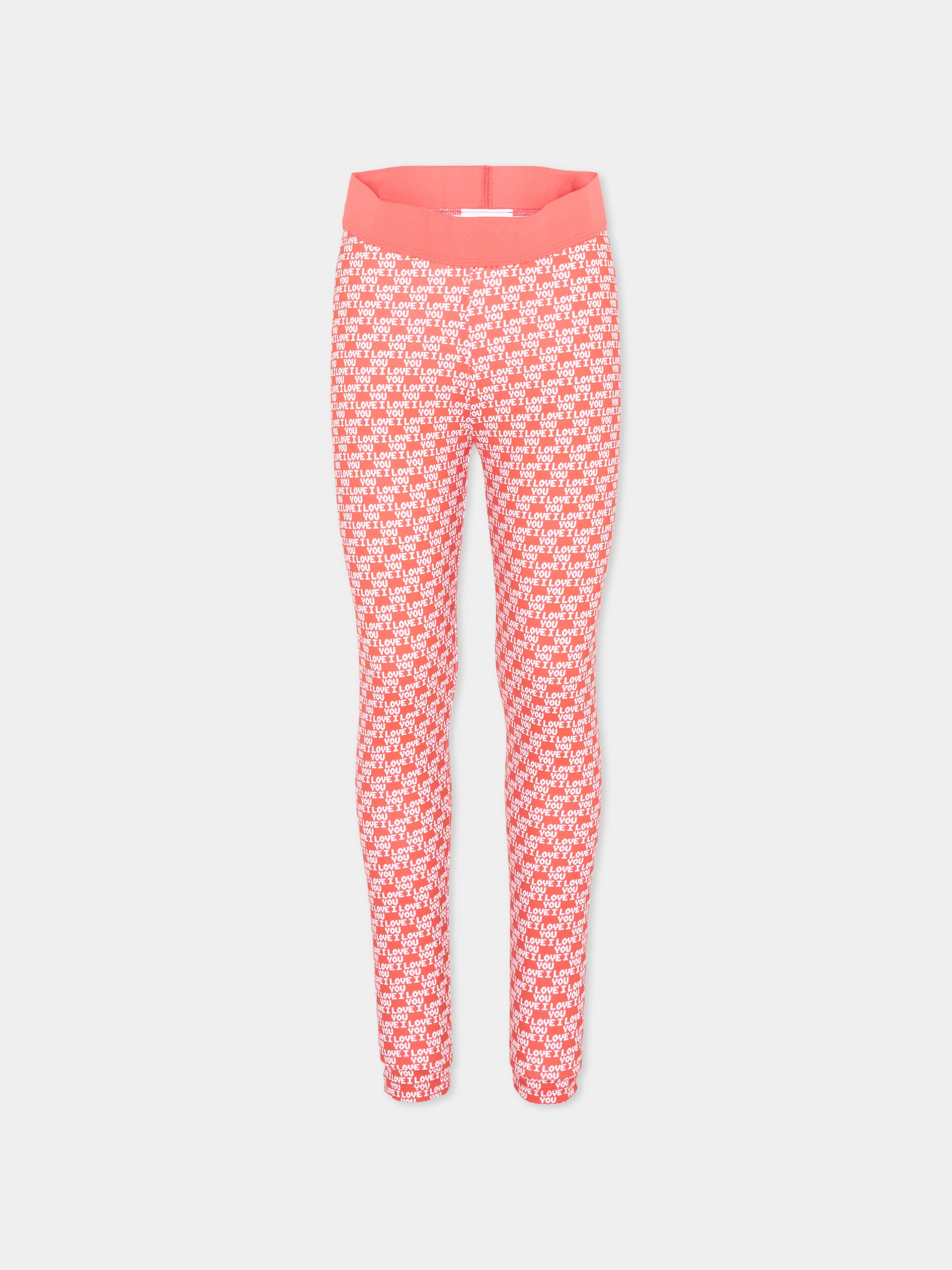 Leggings rosso per bambina con stampa,Stella Mccartney Kids,TZ6B50 Z3907 423BC